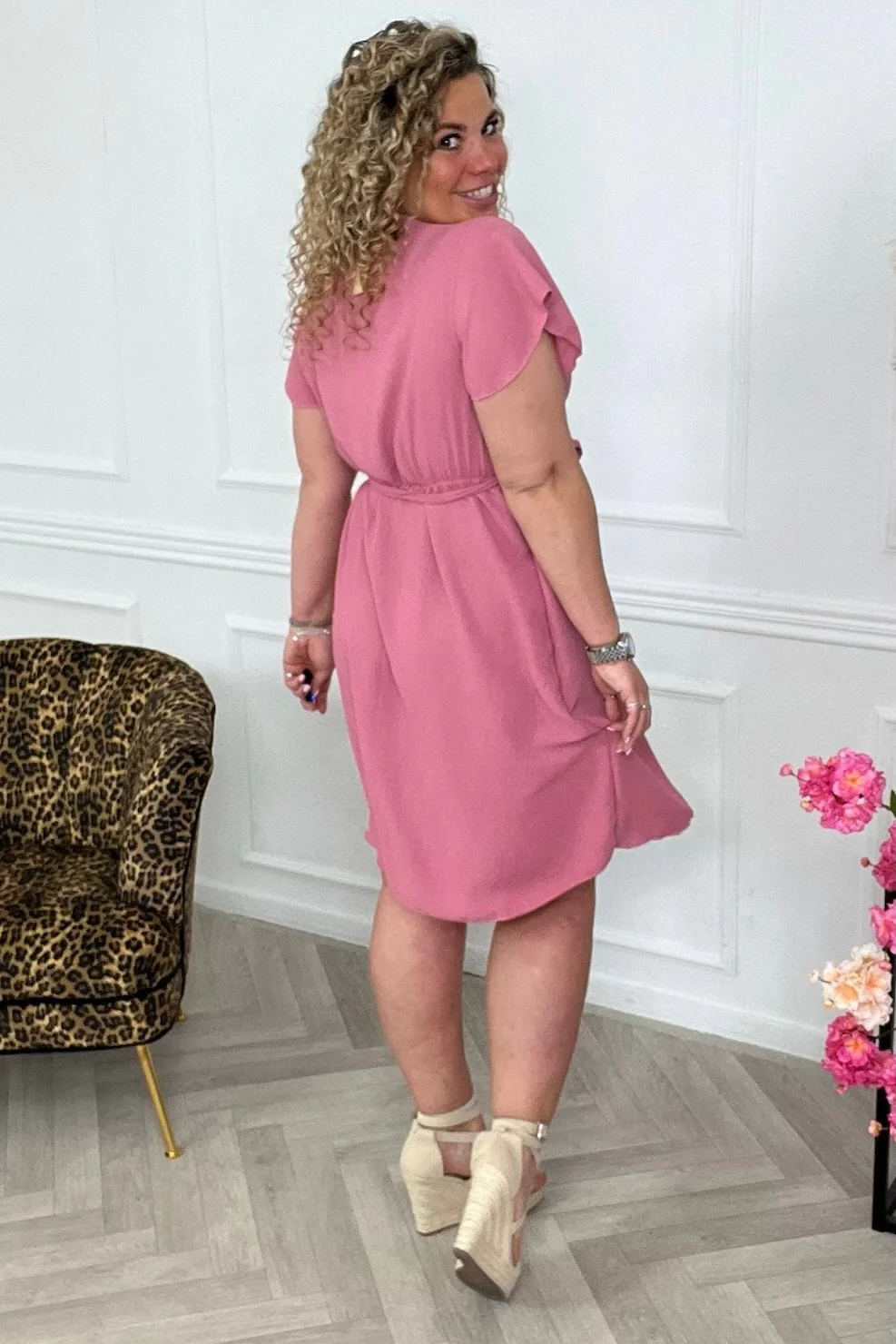 Short Aruba Dress - Dusty Pink - Image 3