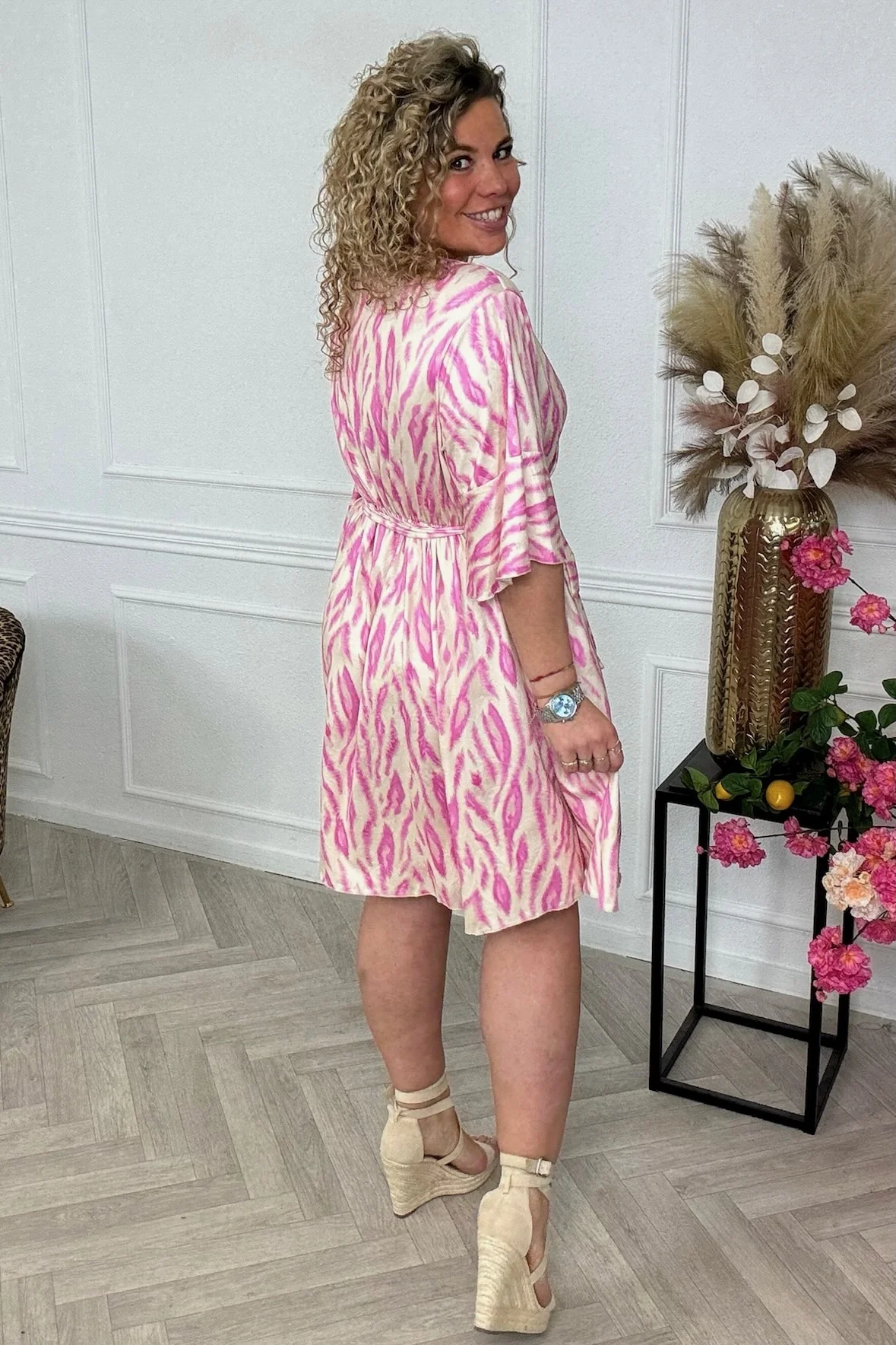 Short Jill Dress - Lila/Beige - Image 2