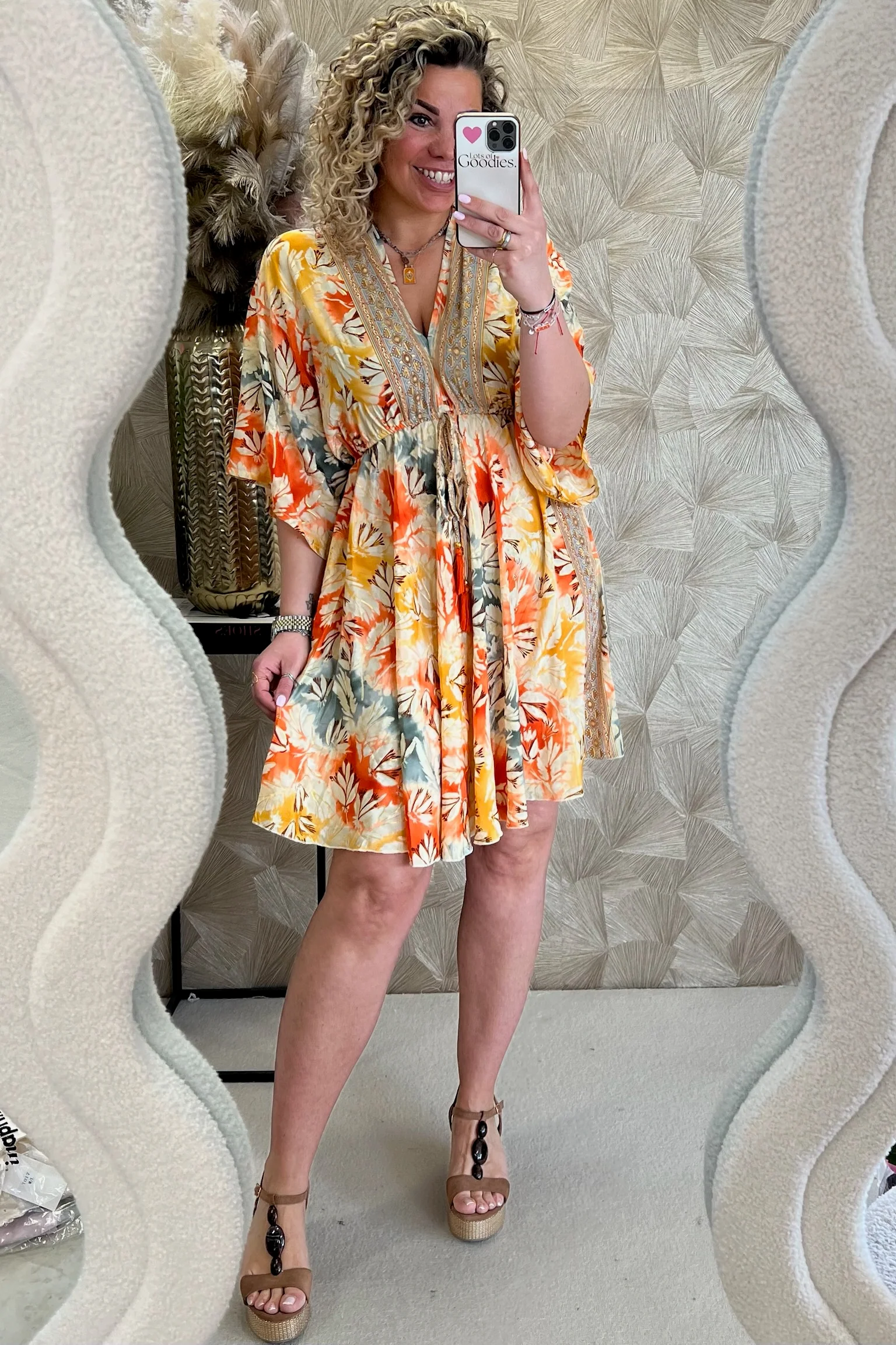 Short Salerno Summer Dress - Orange