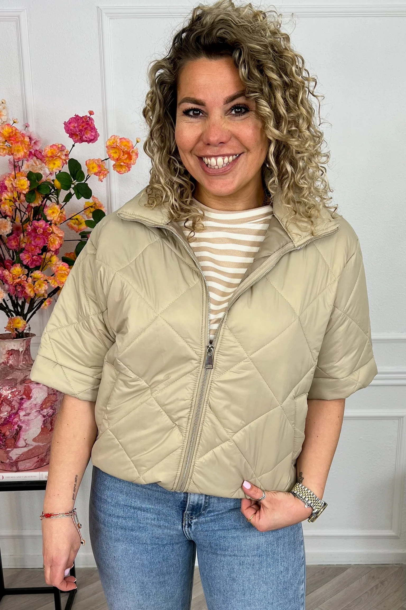 Short Sleeve Loes Bodywarmer - Sand