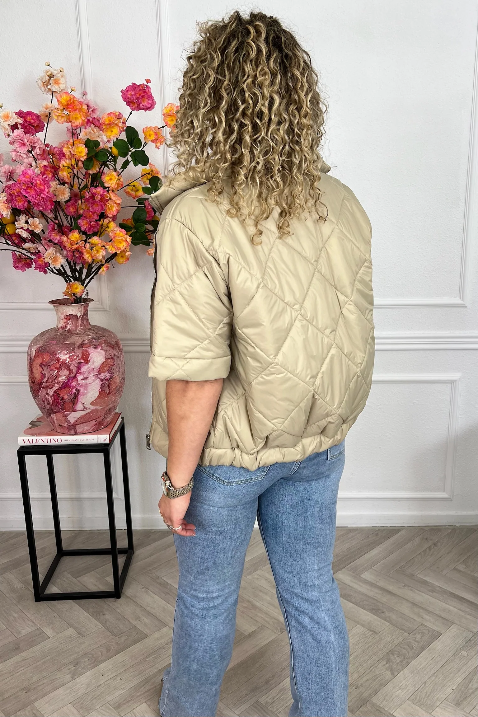 Short Sleeve Loes Bodywarmer - Sand - Image 3