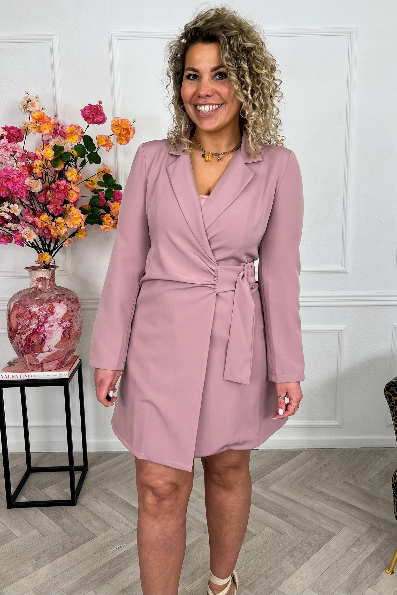 Sicilia Blazer Dress - Old Pink - Image 3
