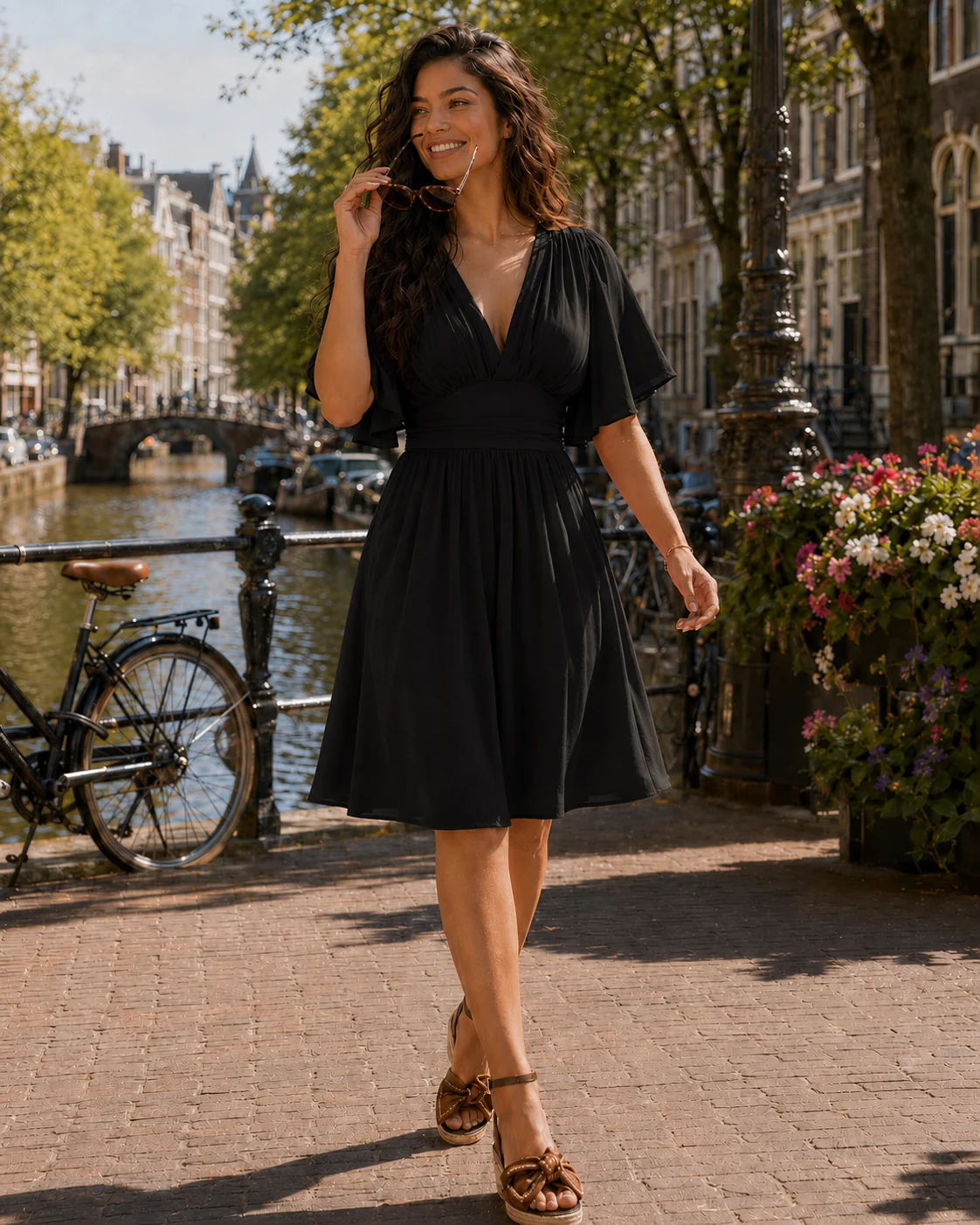 Sicilia Summer Dress - Black