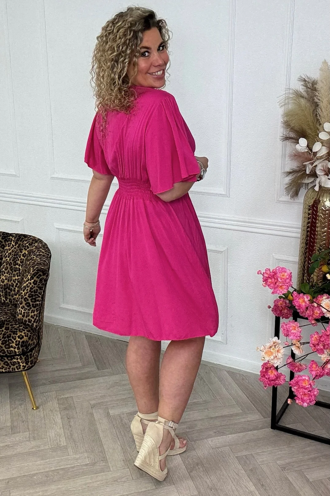 Sicilia Summer Dress - Fuchsia - Image 4