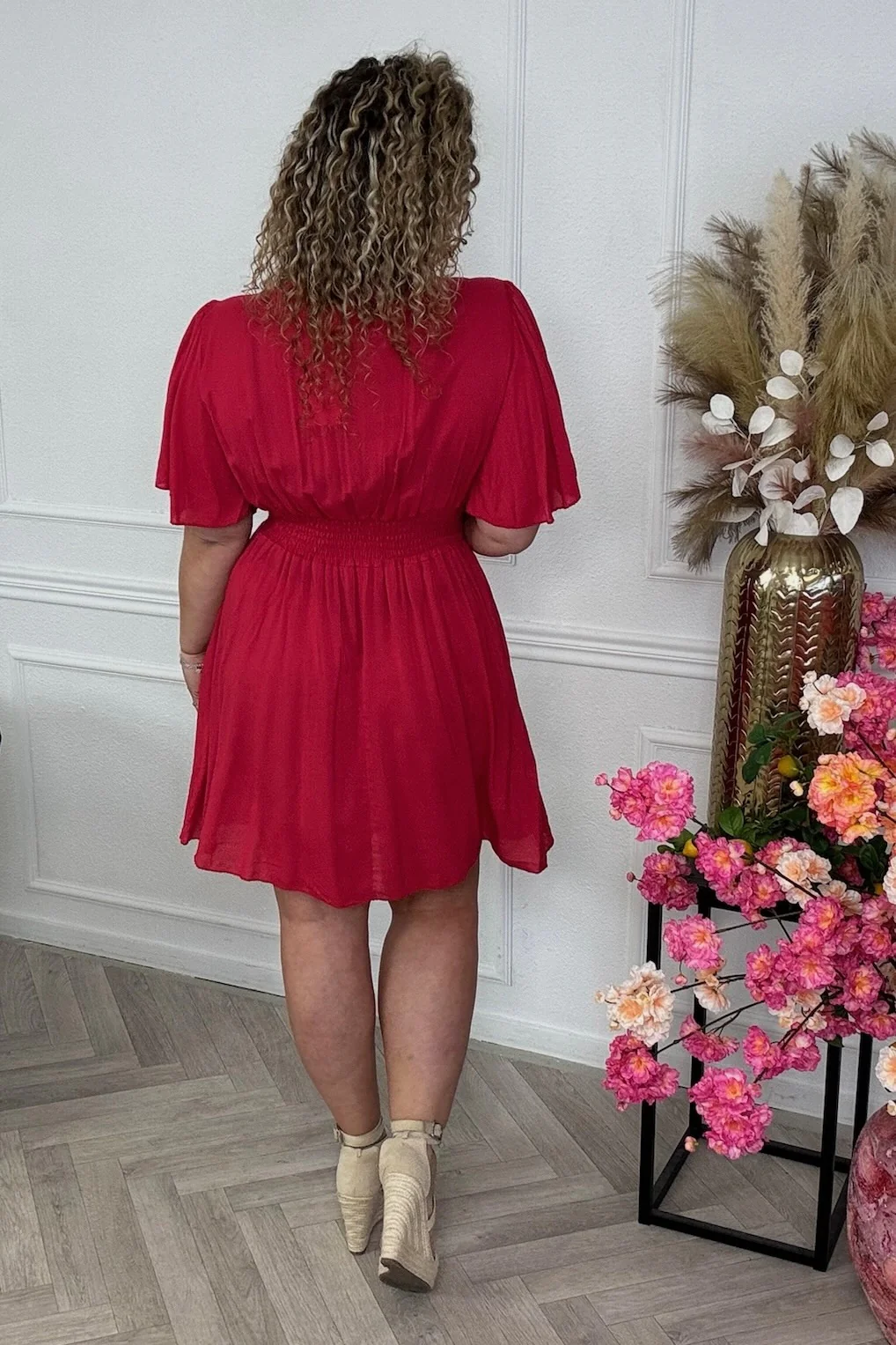 Sicilia Summer Dress - Red - Image 4
