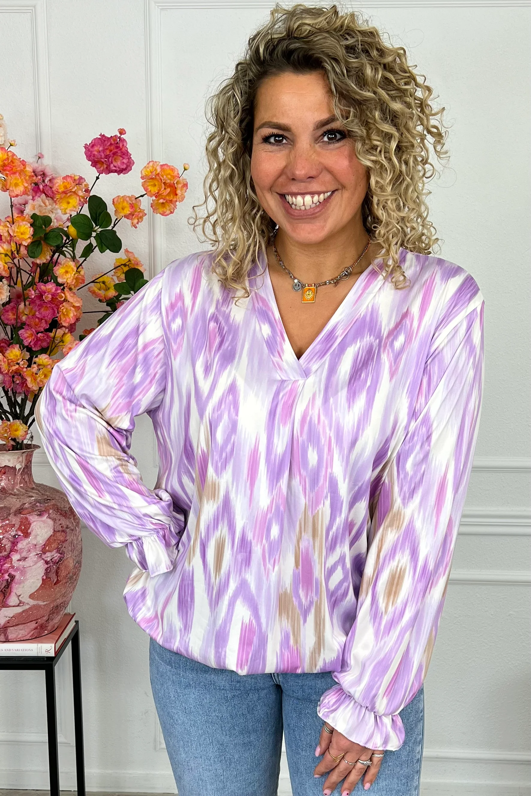 Sienna Print Travel Top - Lila