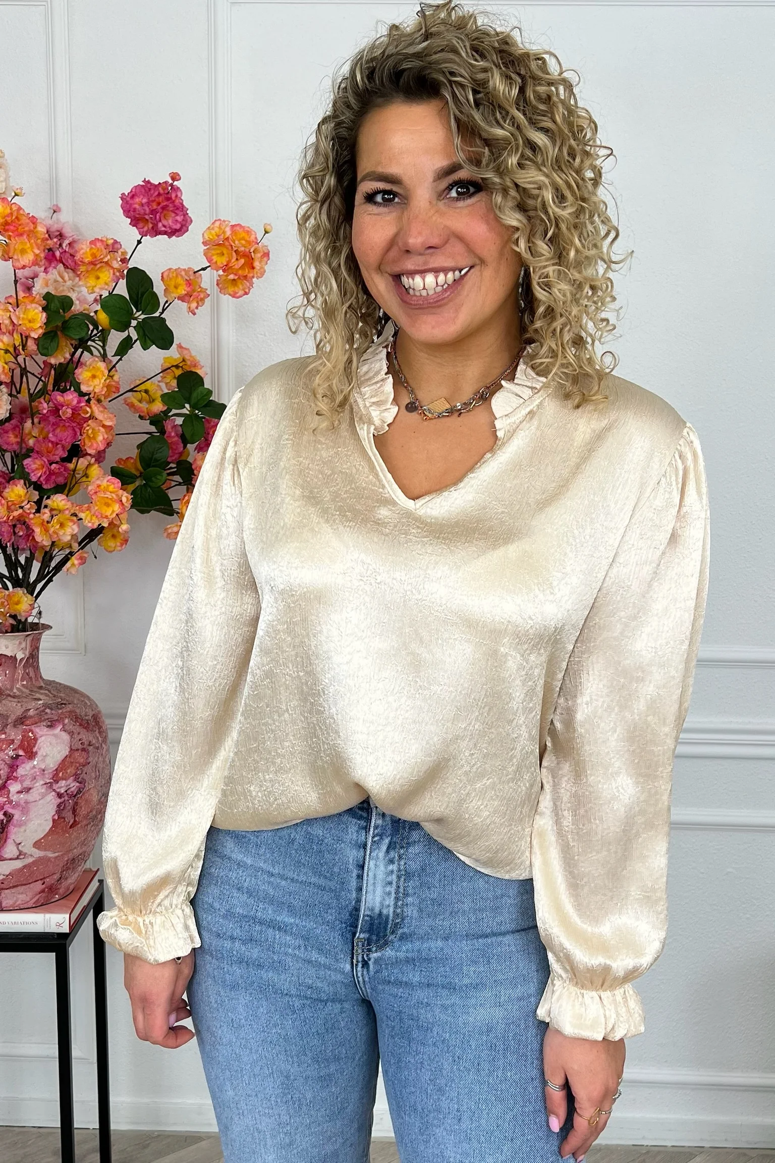 Silky Havana Blouse - Gold