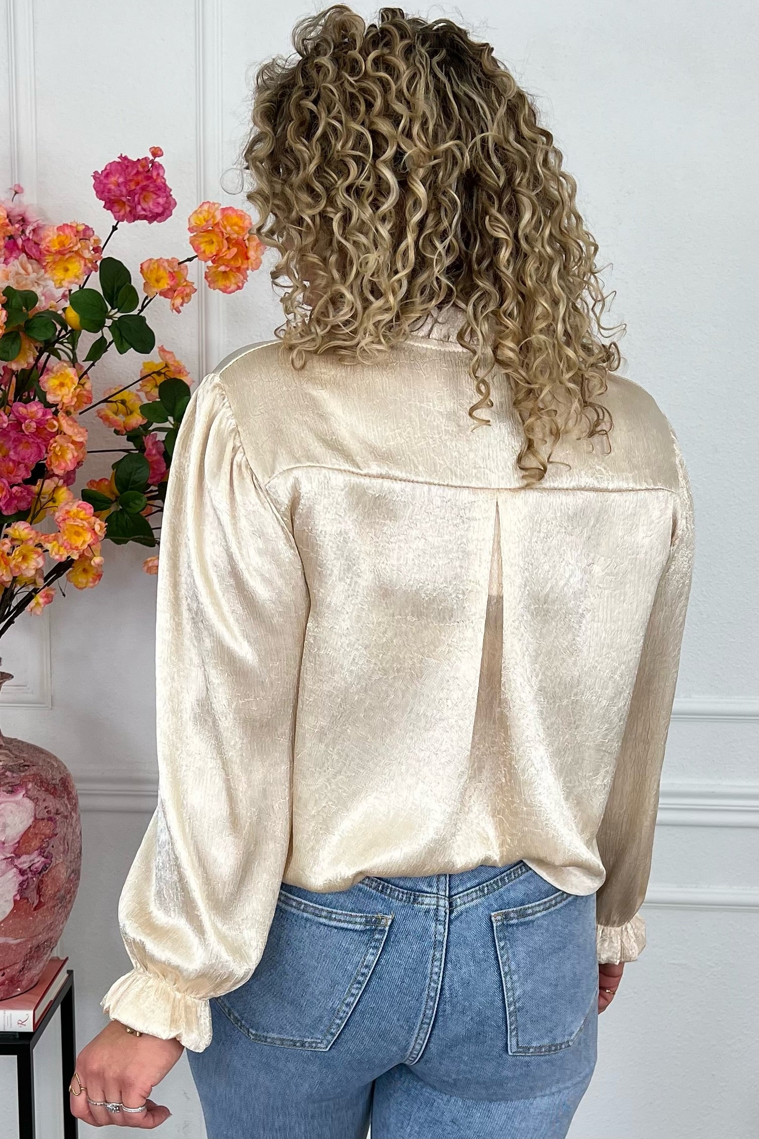 Silky Havana Blouse - Gold - Image 2