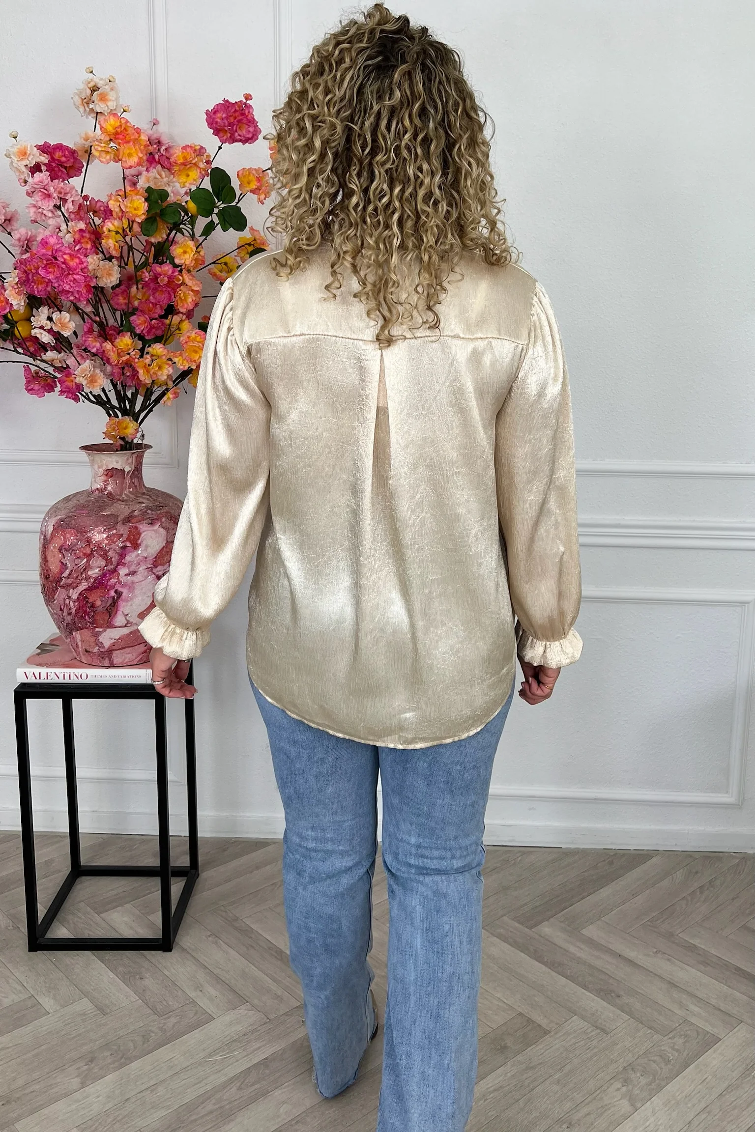 Silky Havana Blouse - Gold - Image 4