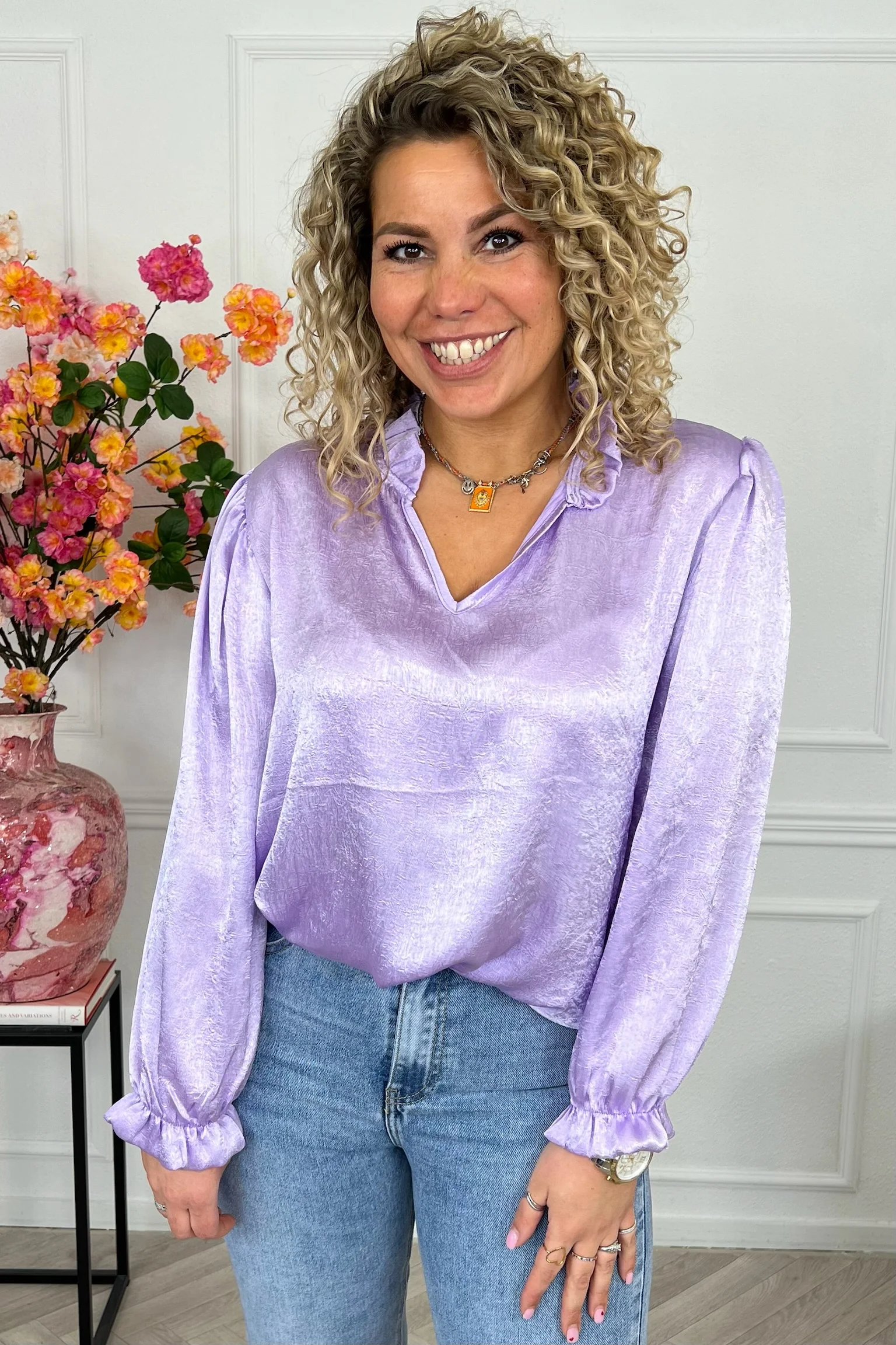 Silky Havana Blouse - Lila - Image 3