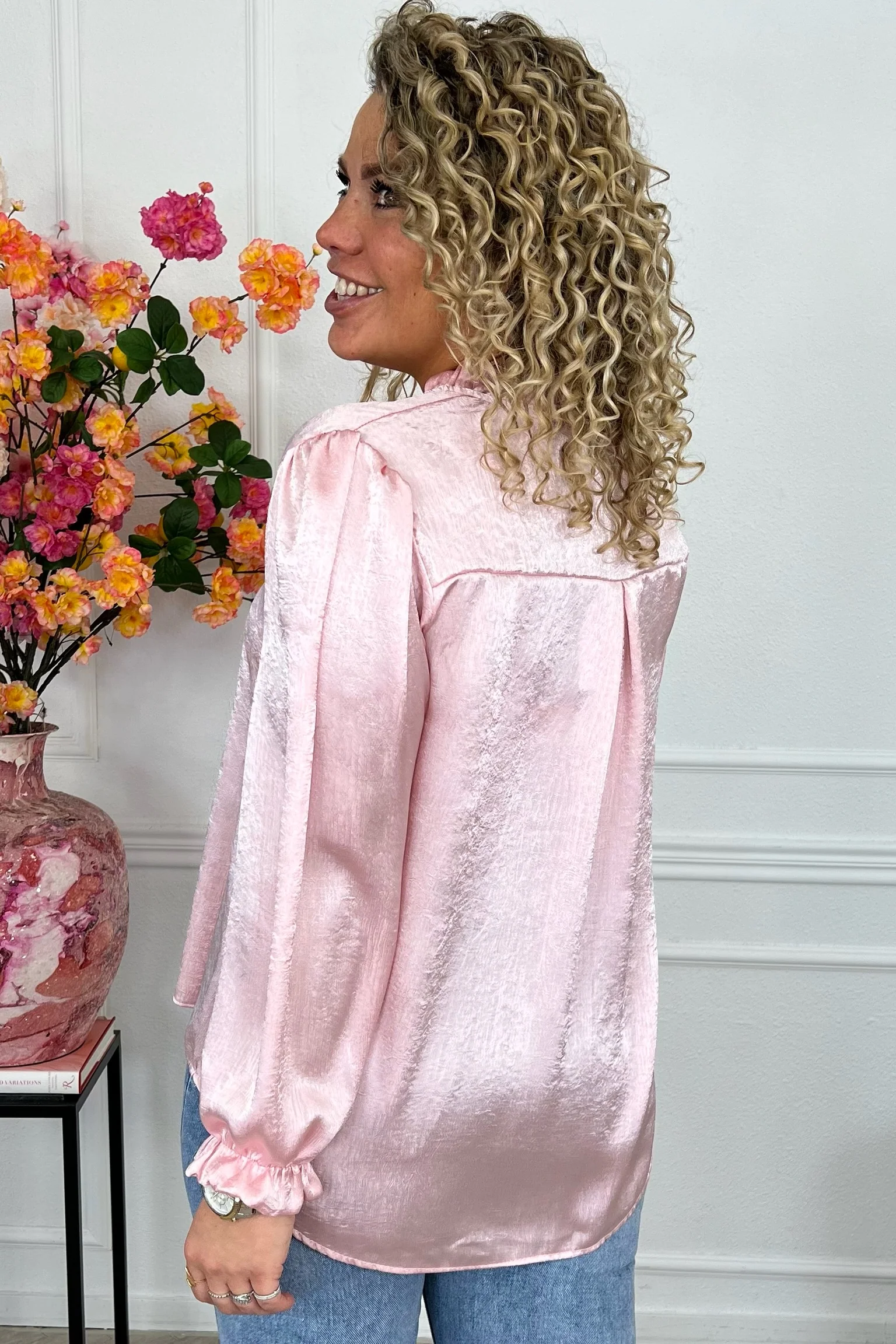 Silky Havana Blouse - Pink - Image 4