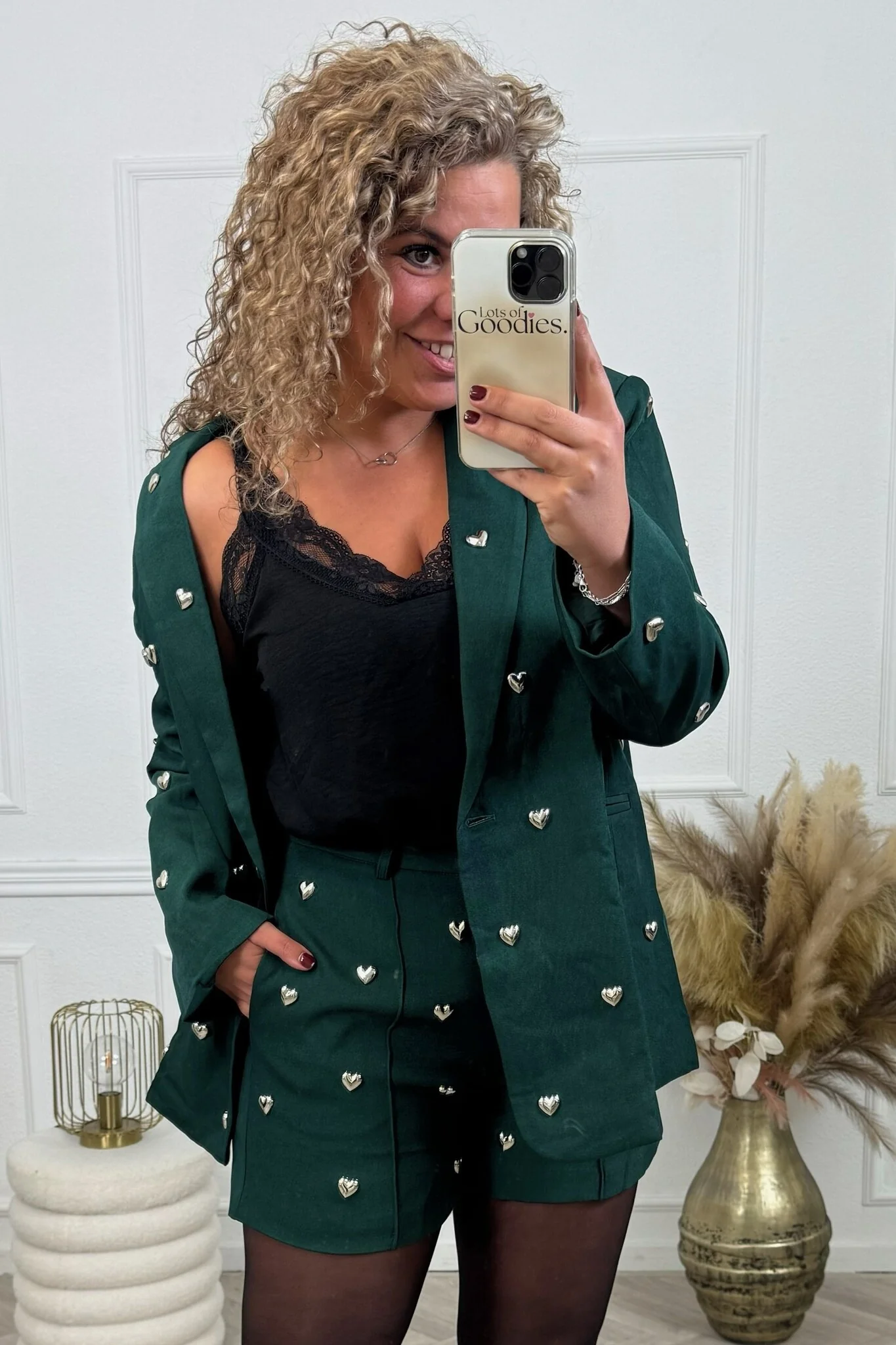 Silver Heart Blazer - Bottle Green - Image 4