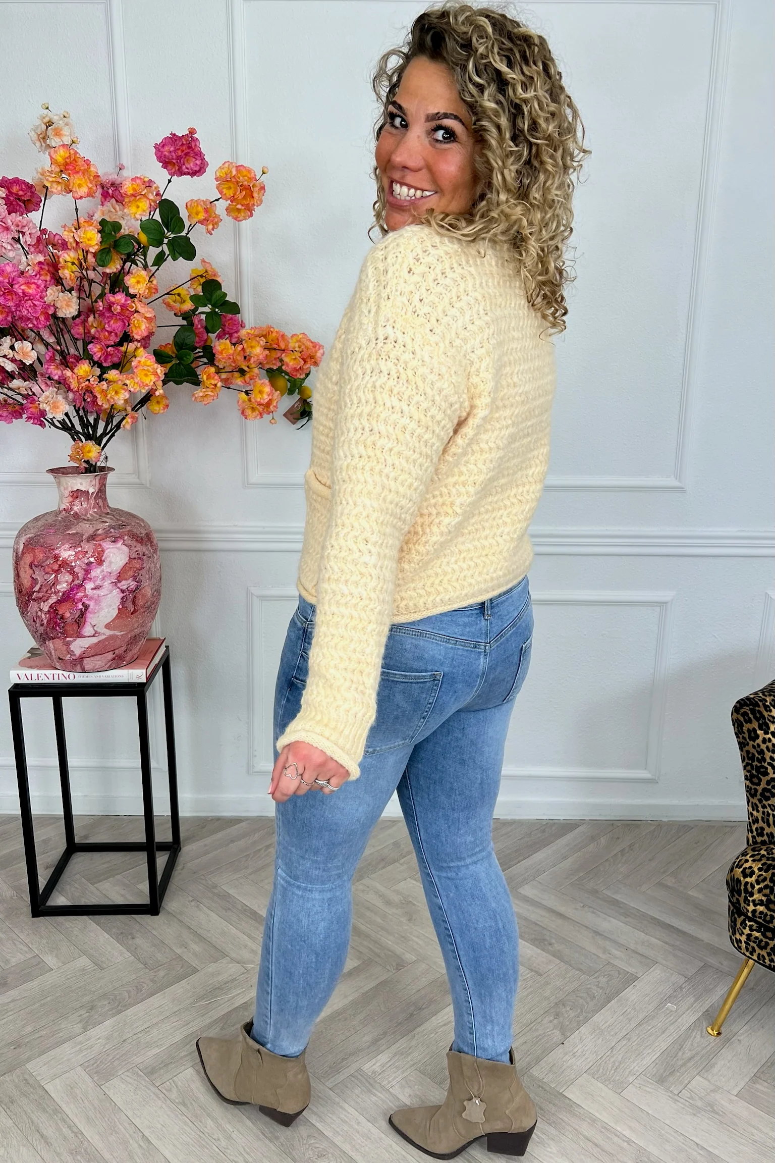Silvie Button Vest - Butter Yellow - Image 2