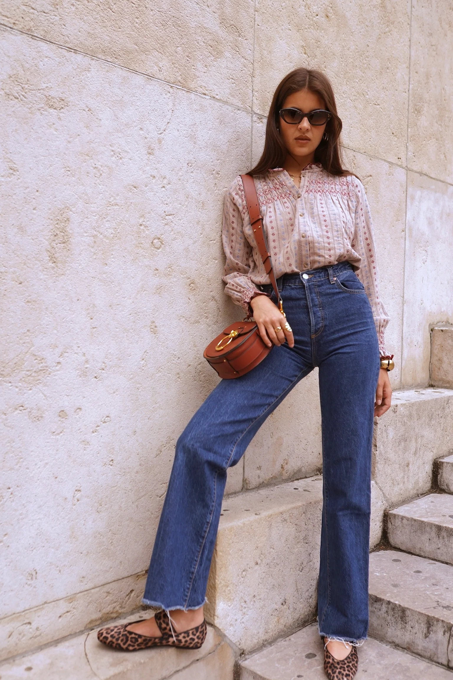 Simona Cotton Blouse - Beige - Image 3