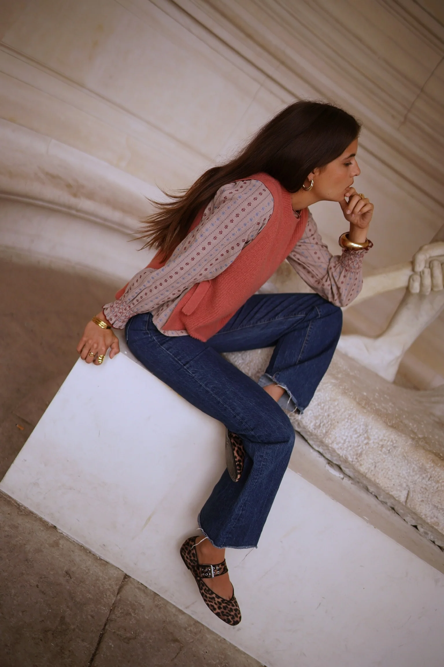 Simona Cotton Blouse - Beige - Image 4