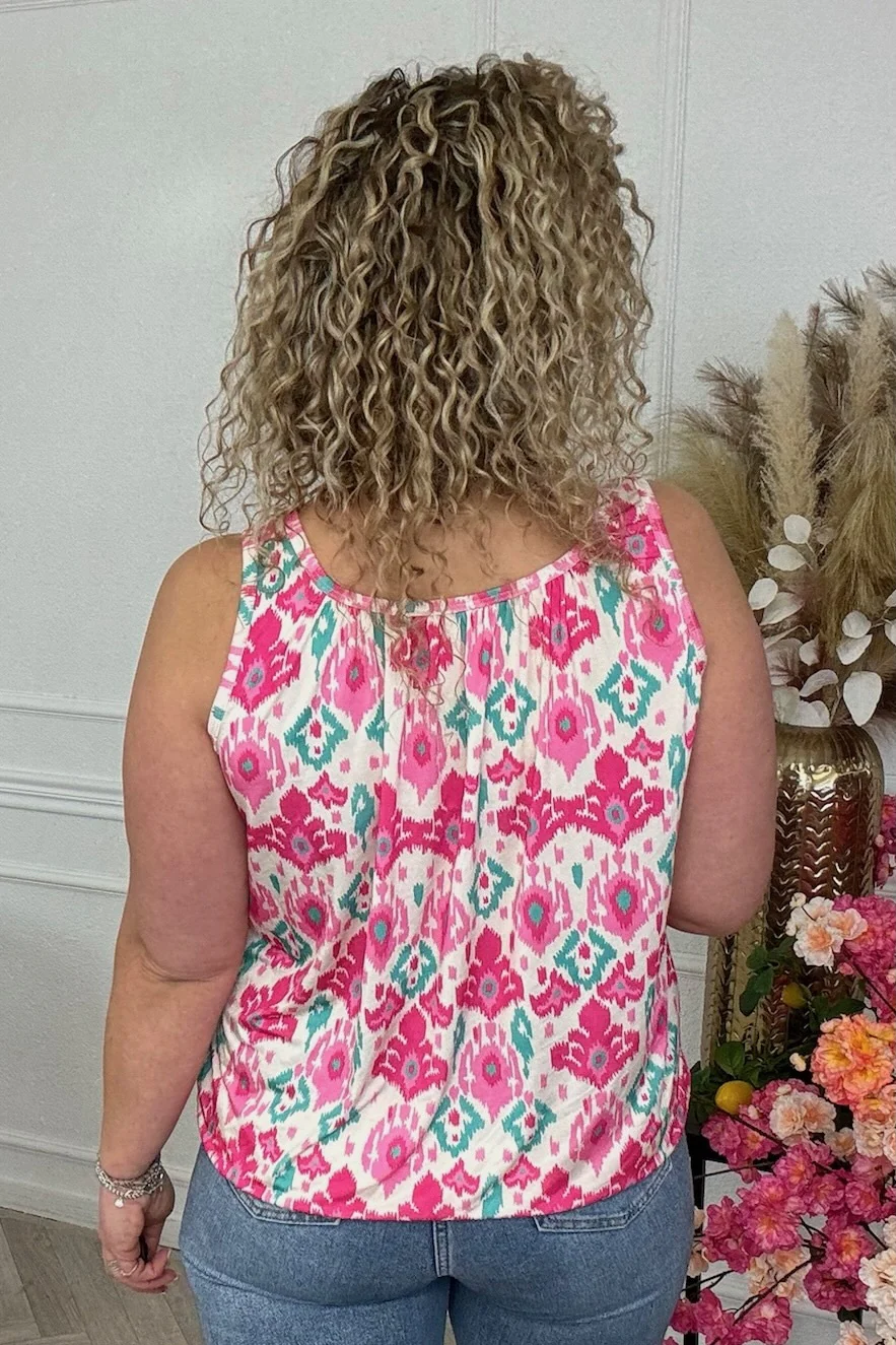 Sleeveless Balloon Nina Top - Pink - Image 2