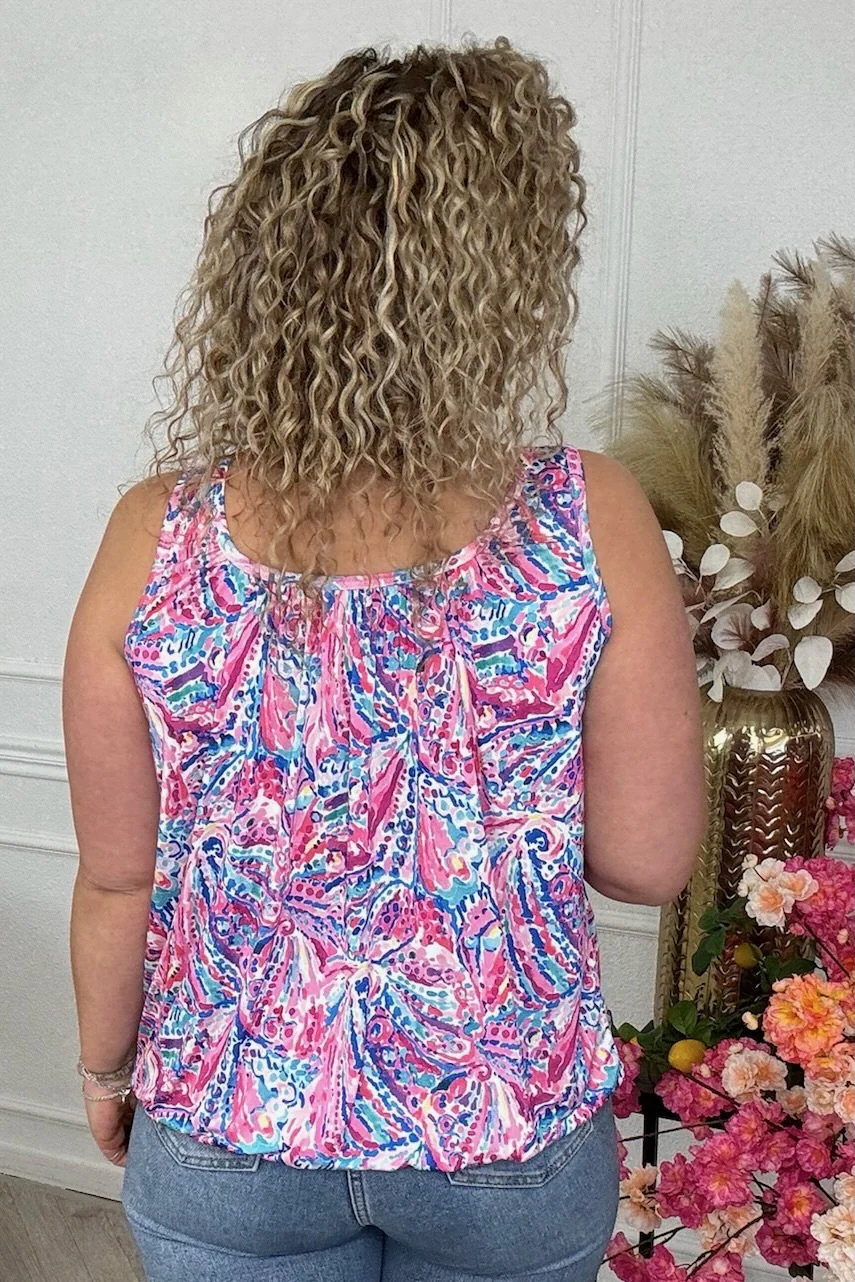 Sleeveless Balloon Victoria Top - Pink - Image 2
