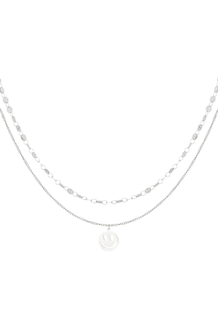 Smiley Day Necklace - Silver