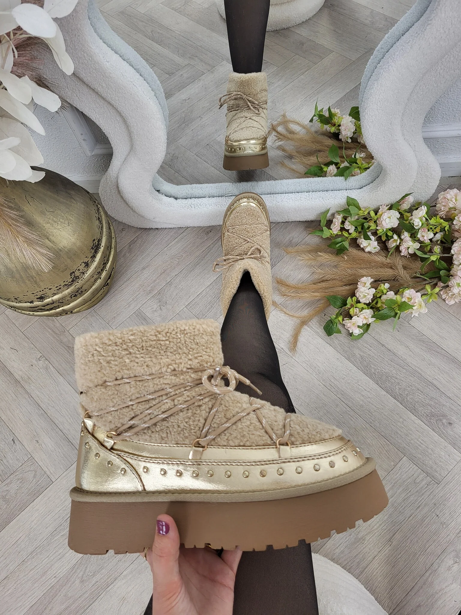 Snow Boots - Gold - Image 2