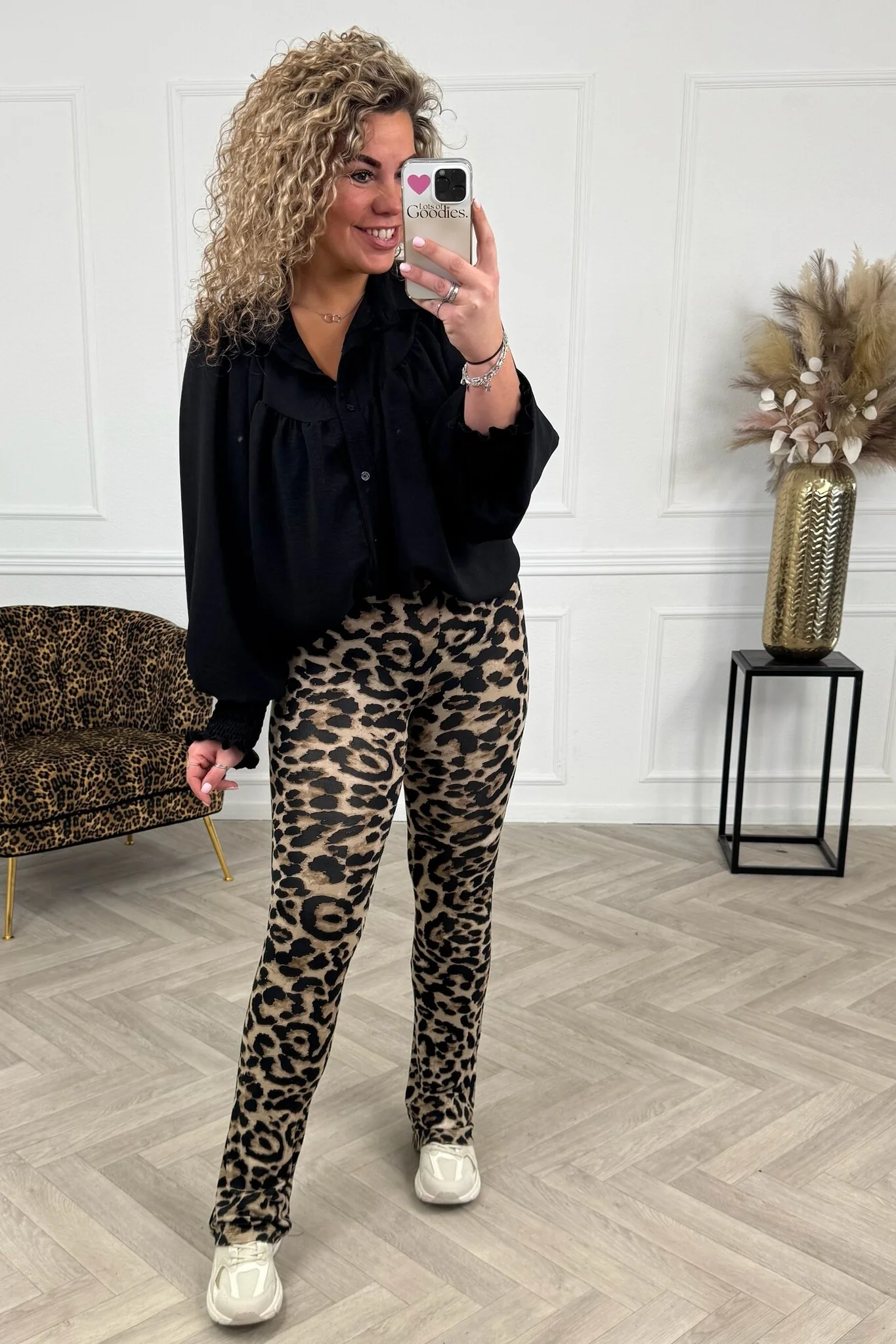Soft Flare Leopard - Black/Camel - Image 2