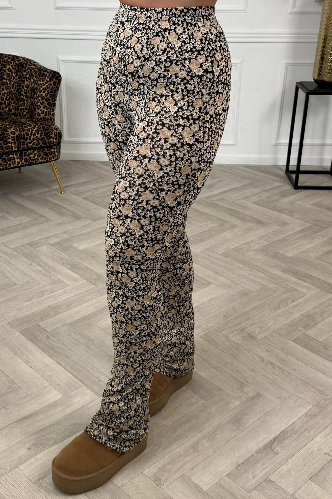 Soft Flare Tall - Flower Black/Brown