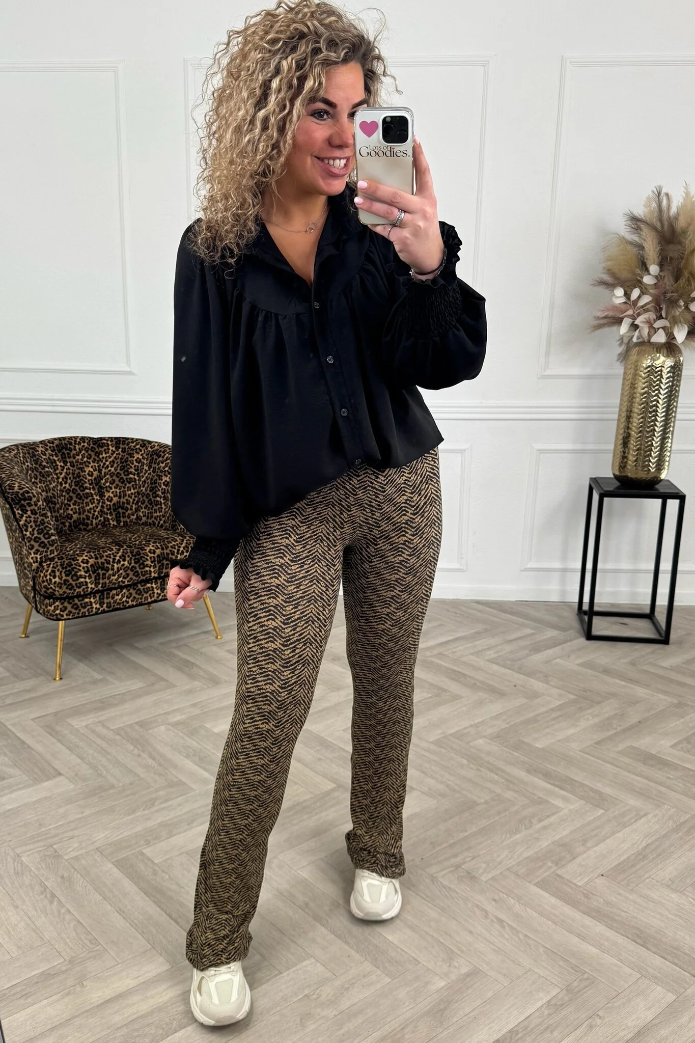 Soft Flare Zigzag - Black/Brown - Image 2