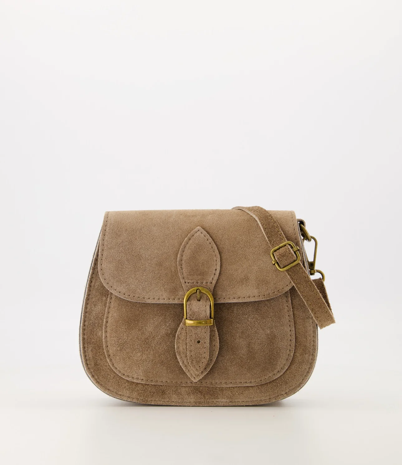 Sola Suede Bag - Beige
