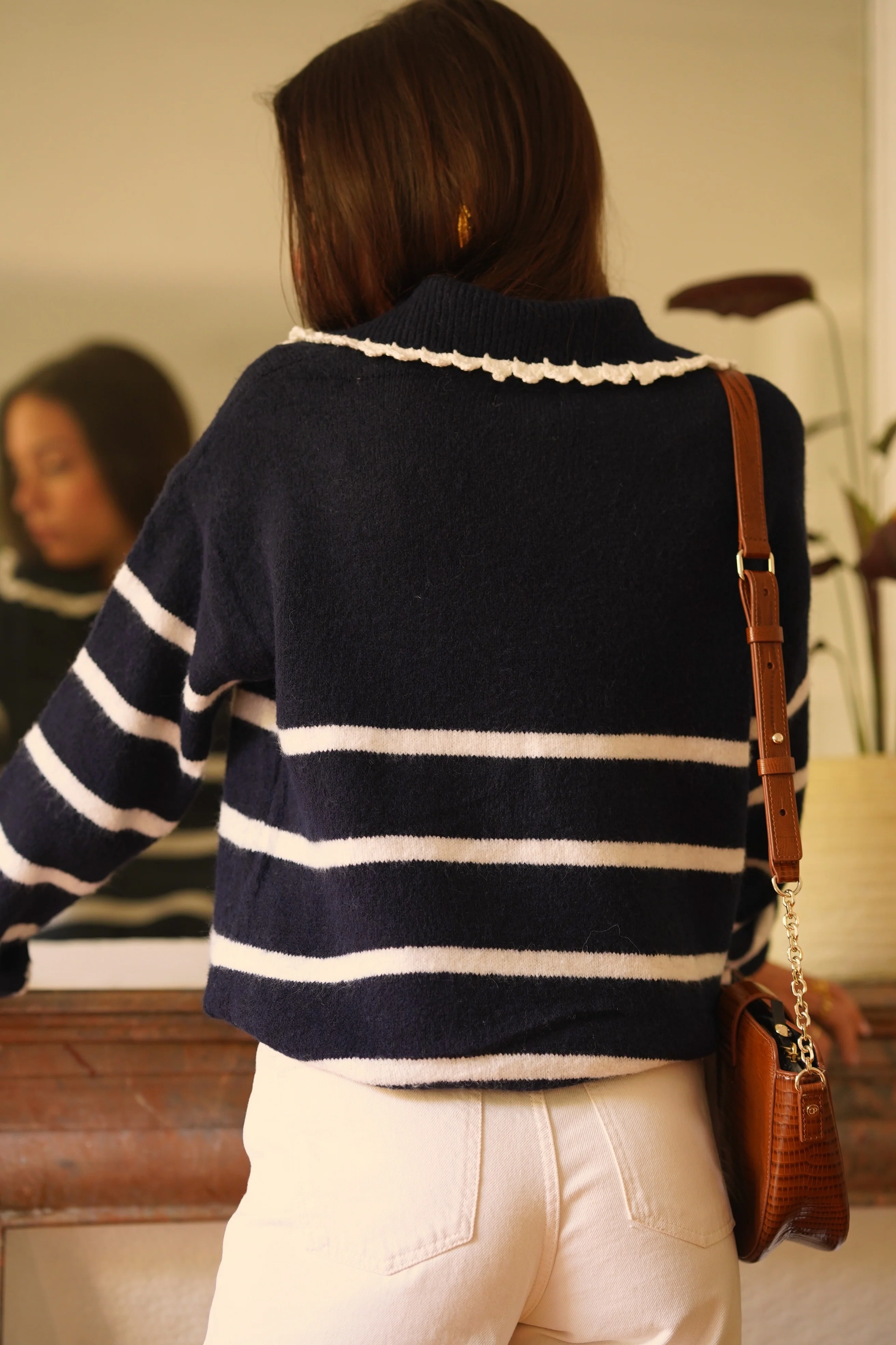 Solange Striped Sweater - Navy/White - Image 12