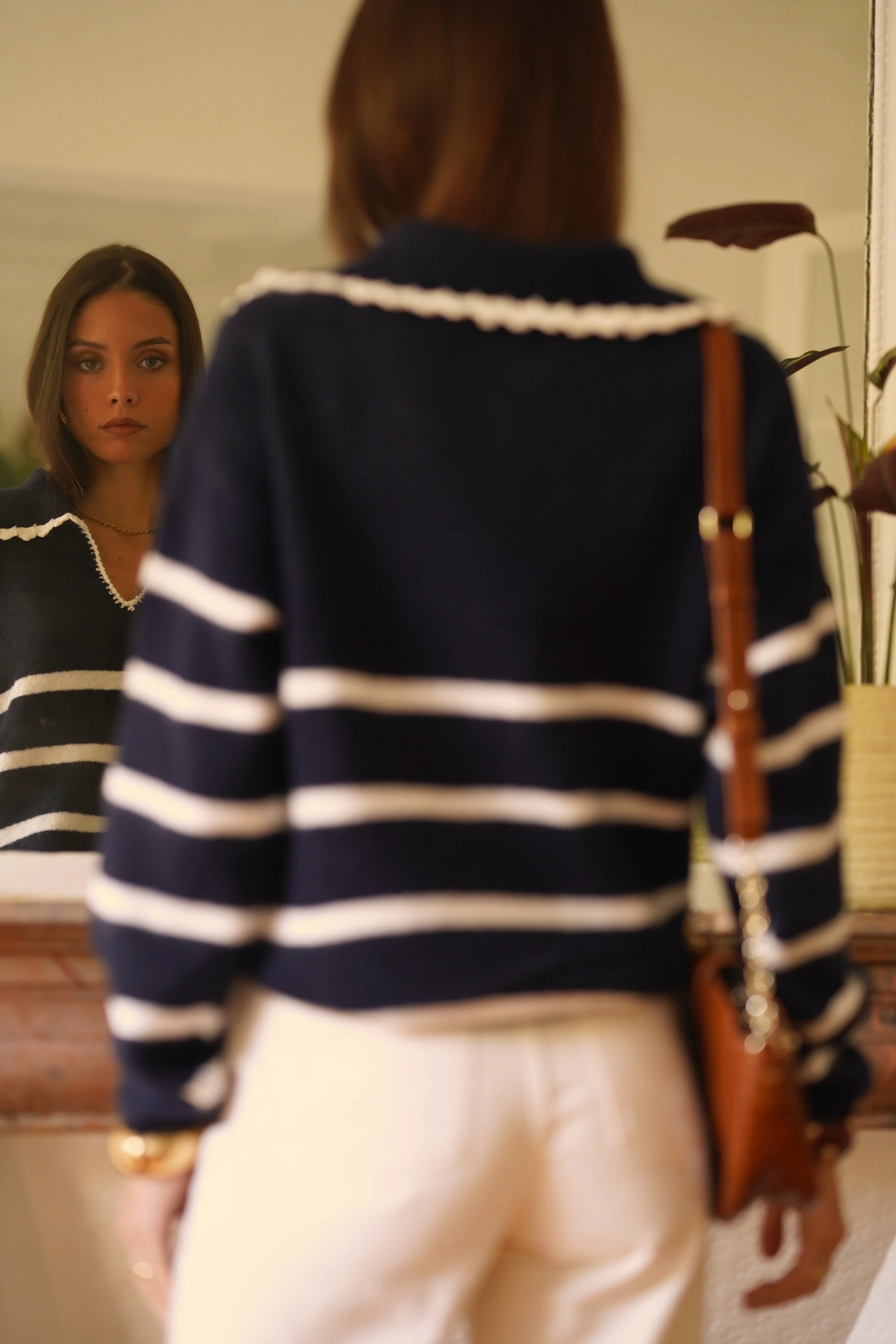 Solange Striped Sweater - Navy/White - Image 14