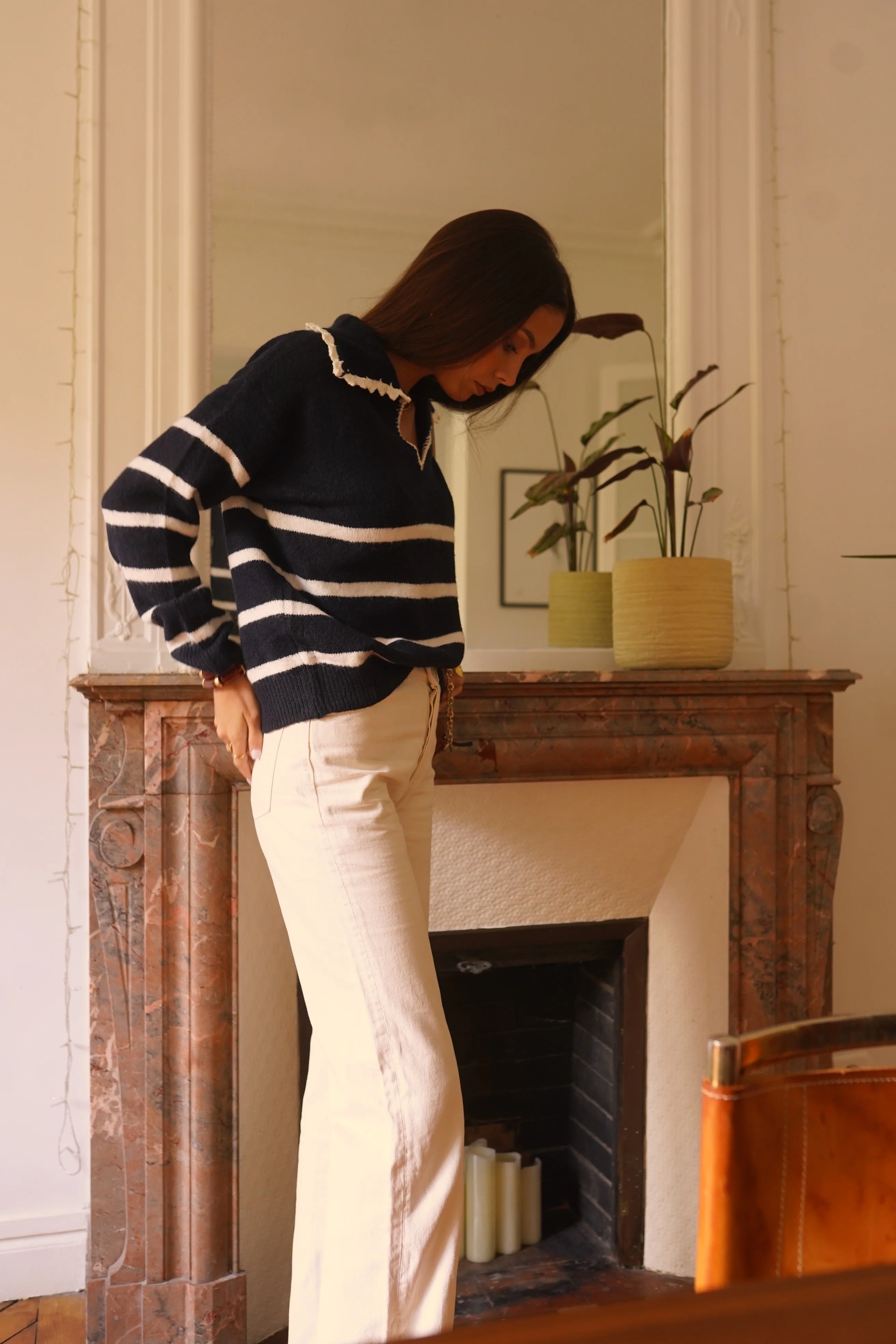 Solange Striped Sweater - Navy/White - Image 15