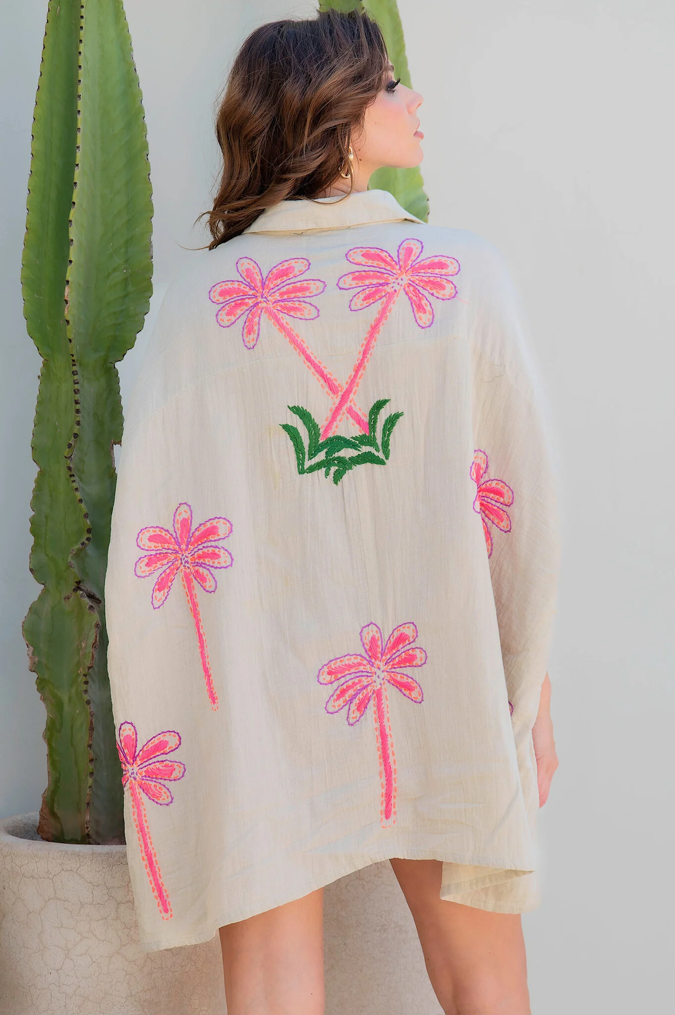 Sorma Hand Palm Blouse - Beige - Image 2
