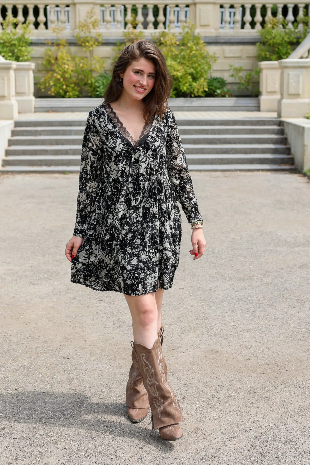 Sorrento Lace Dress - Black