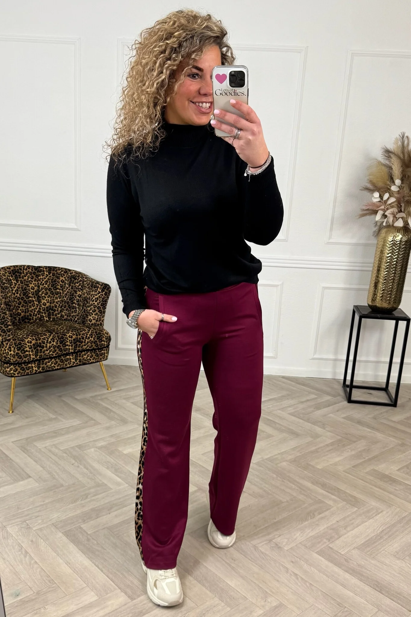 Sporty Leopard Jogging - Bordeaux - Image 4