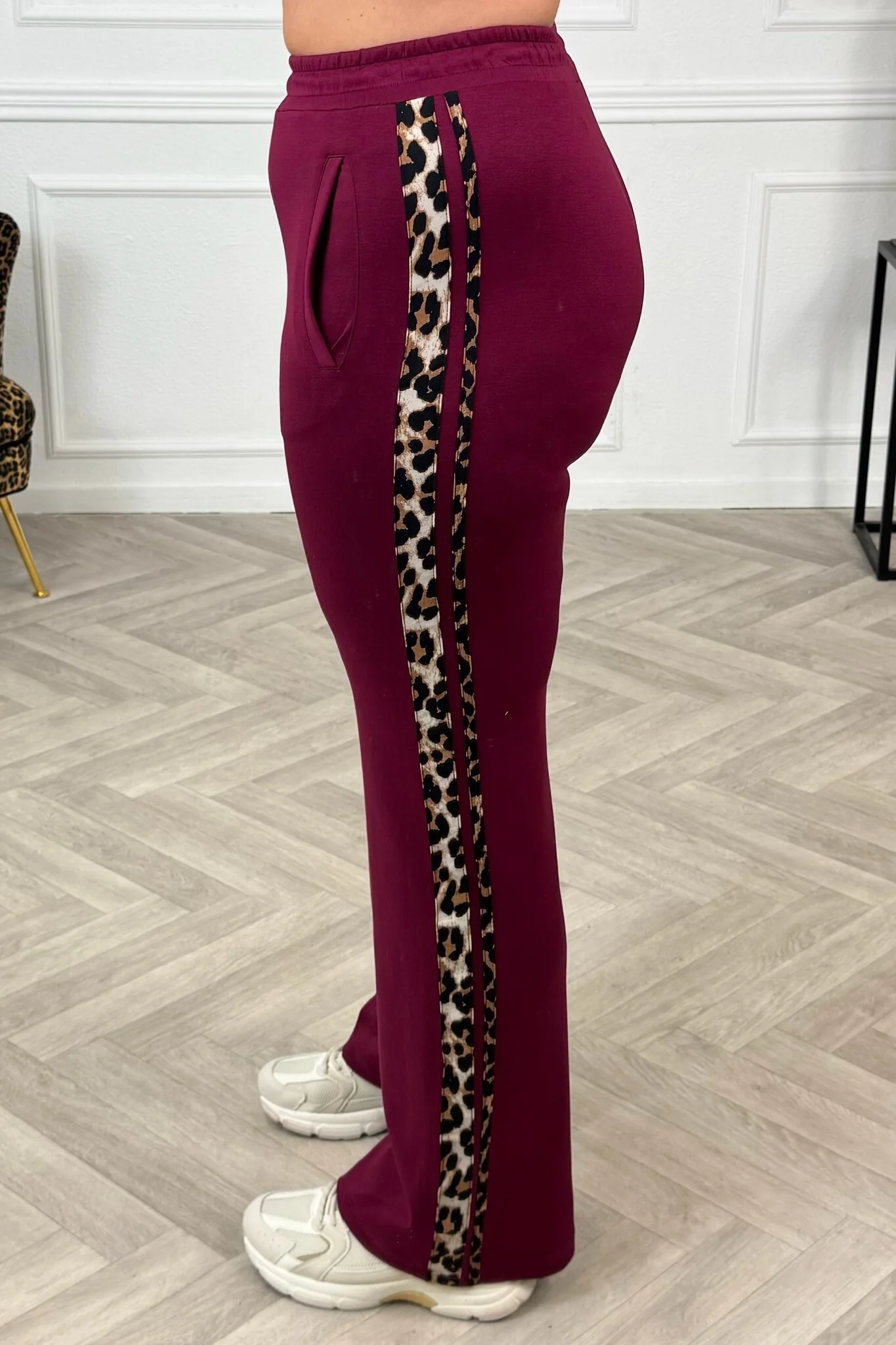 Sporty Leopard Jogging - Bordeaux - Image 5