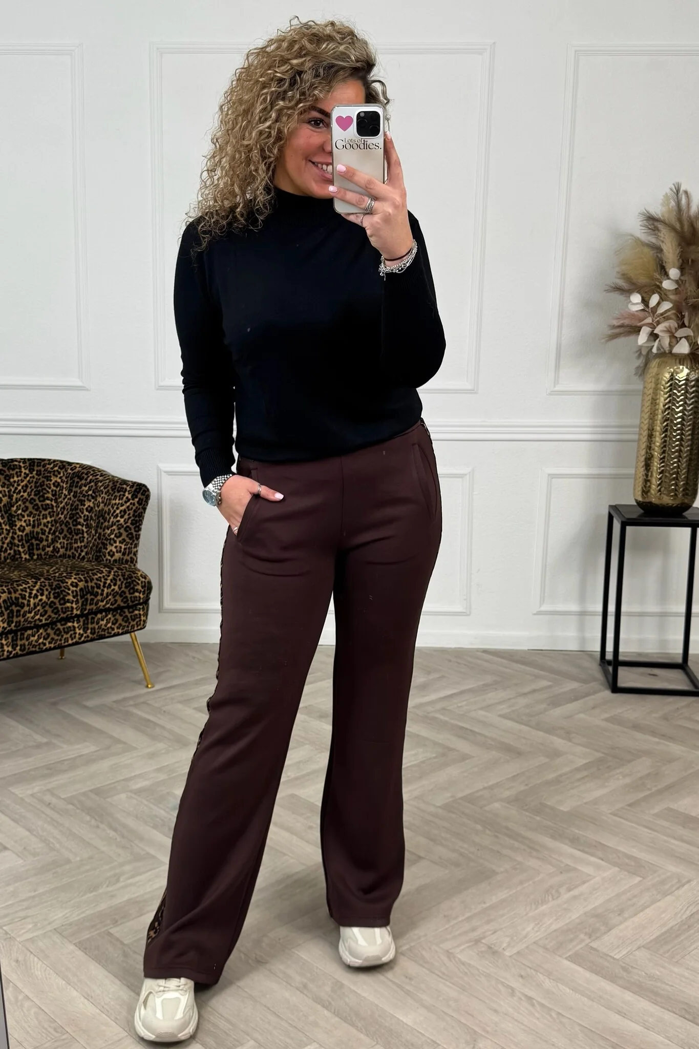 Sporty Leopard Jogging - Brown - Image 4