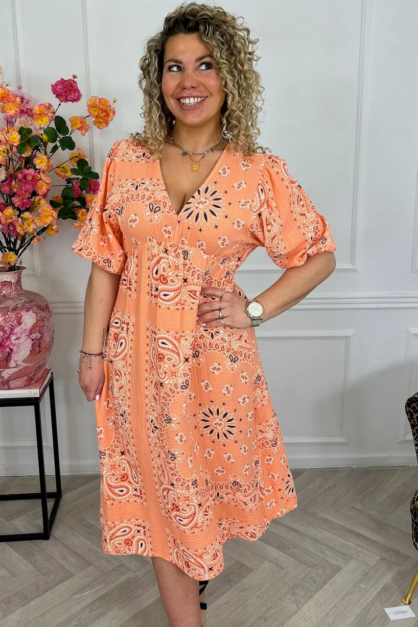 Spring Breeze Dress - Orange - Image 2