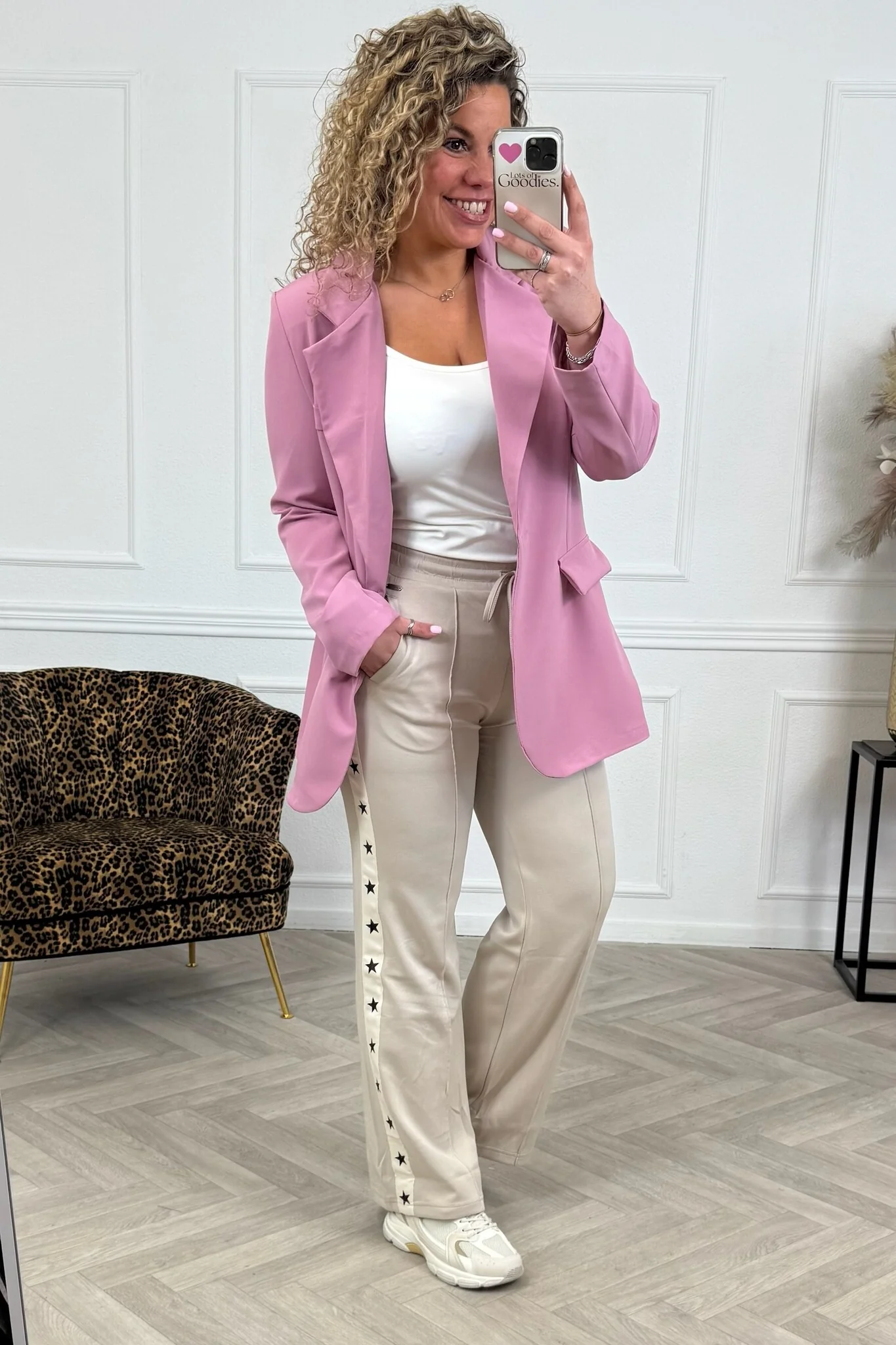 Star Jogging Pants - Beige - Image 2