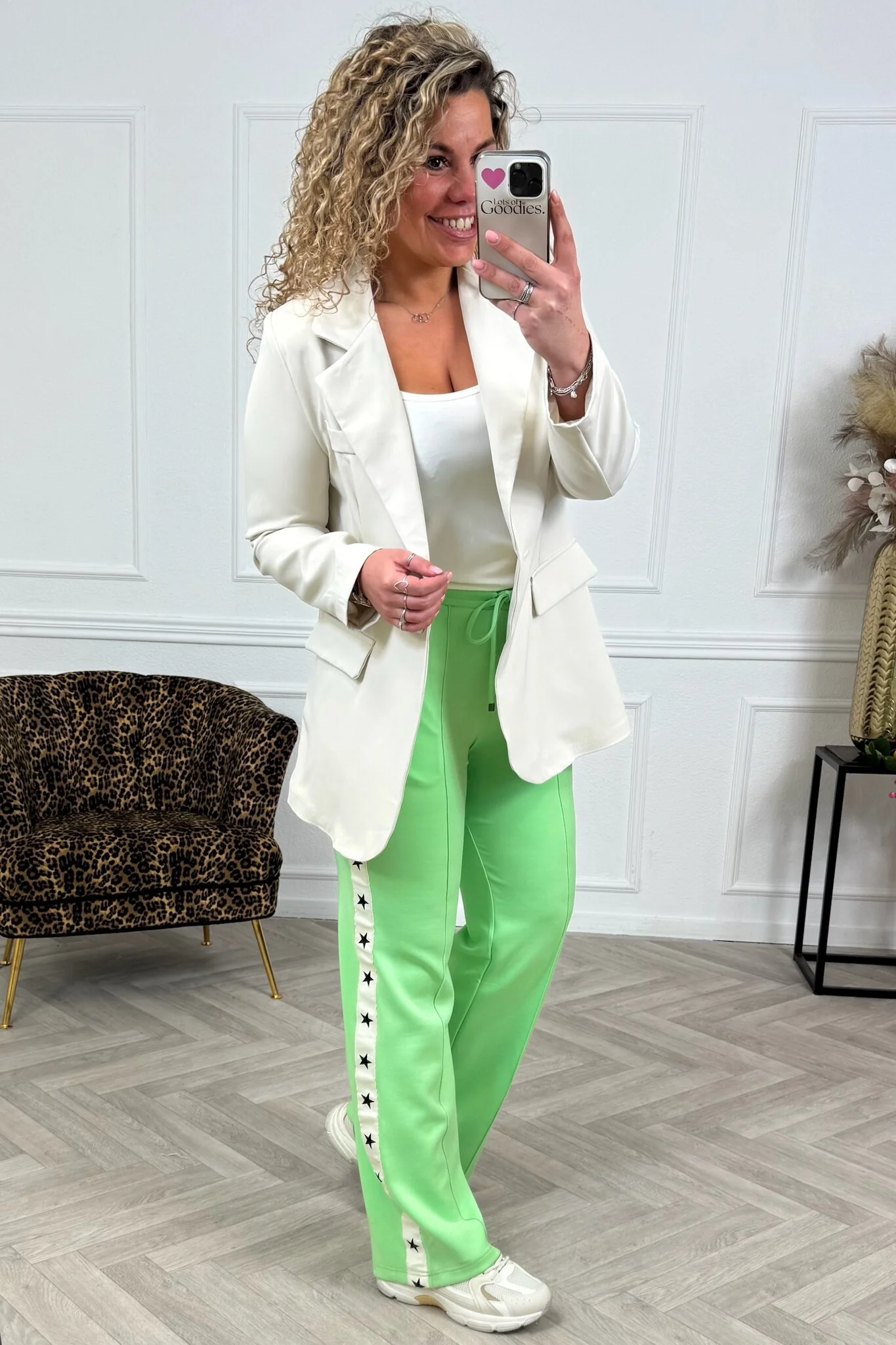 Star Jogging Pants - Green - Image 2
