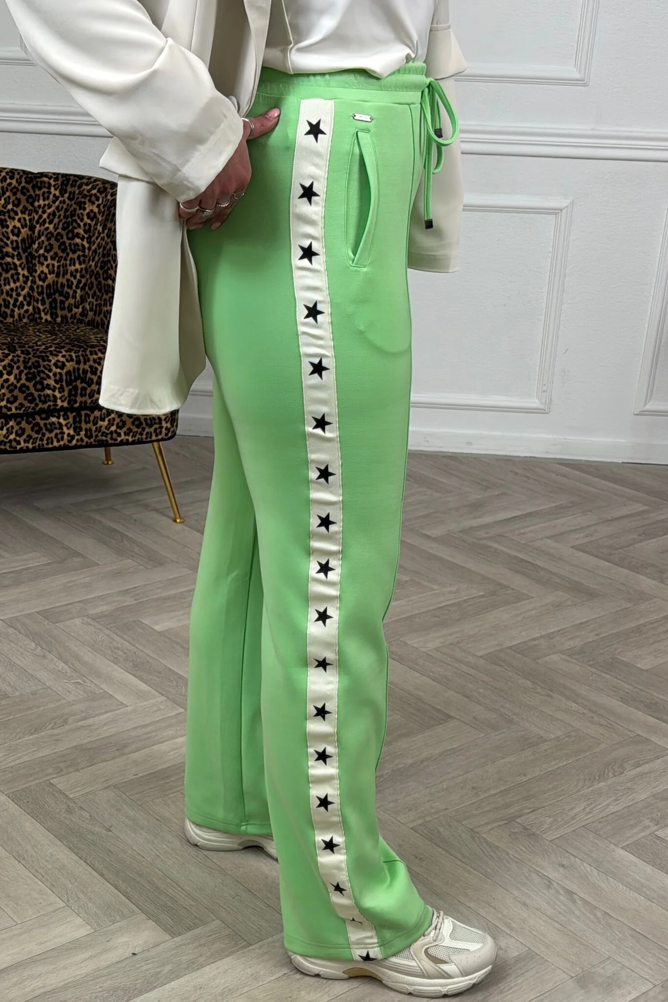 Star Jogging Pants - Green - Image 3