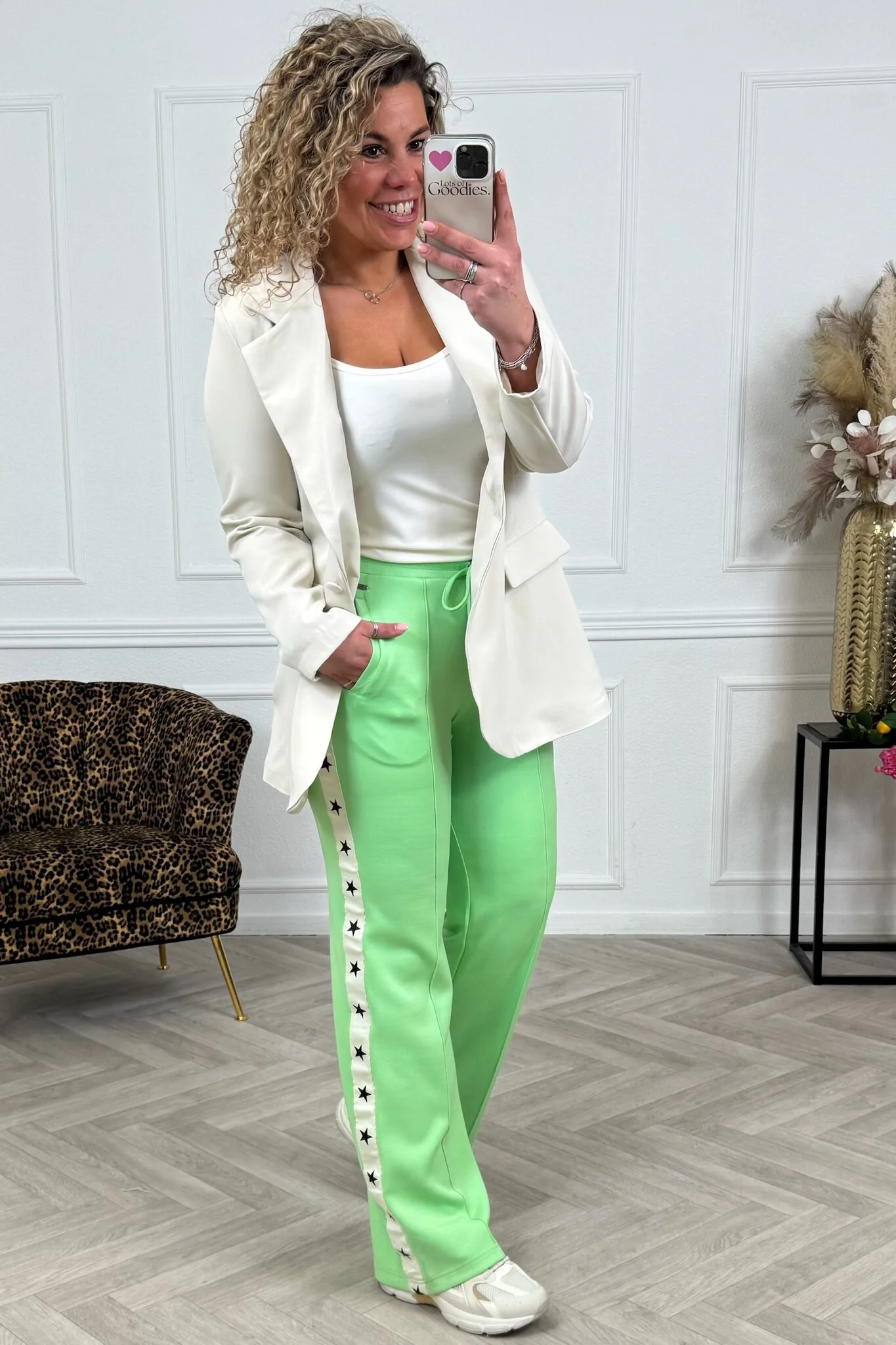 Star Jogging Pants - Green - Image 4