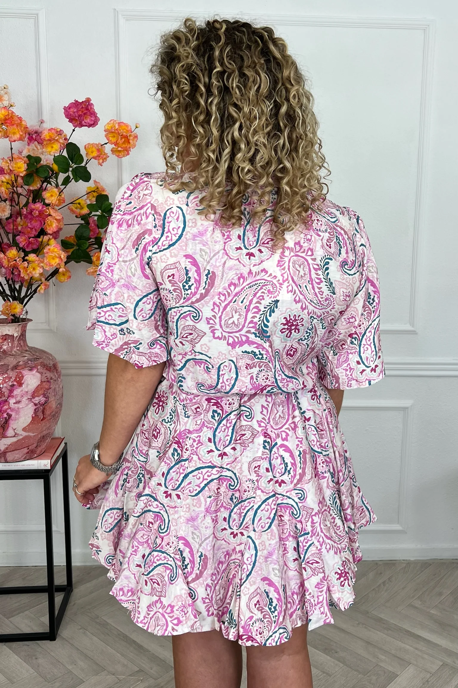 Stella Ruffle Dress - Pink - Image 4