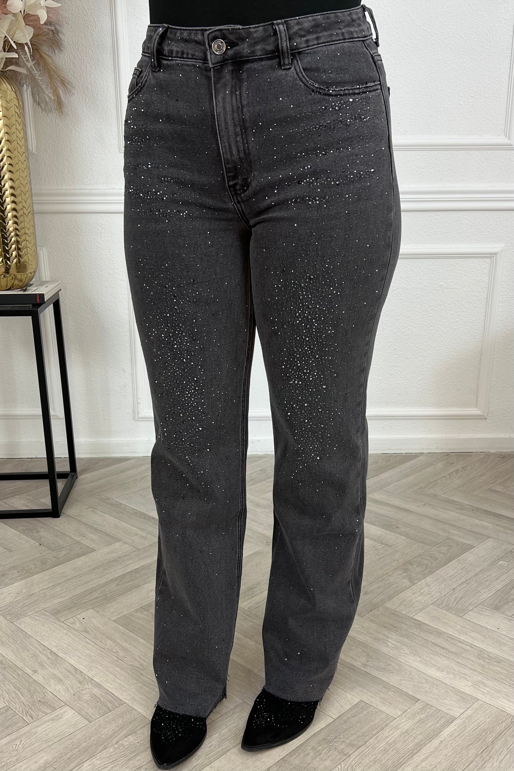 Stretch Glitter Tall Jeans - Black
