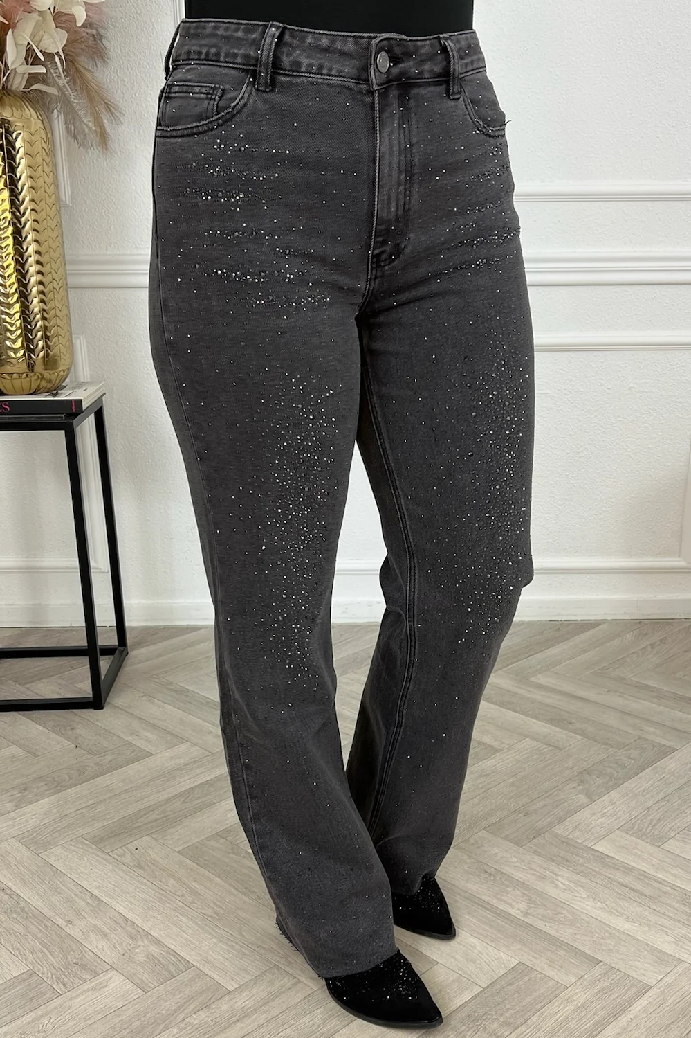 Stretch Glitter Tall Jeans - Black - Image 8