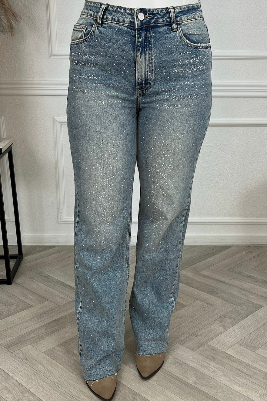 Stretch Glitter Tall Jeans - Denim Blue - Image 2
