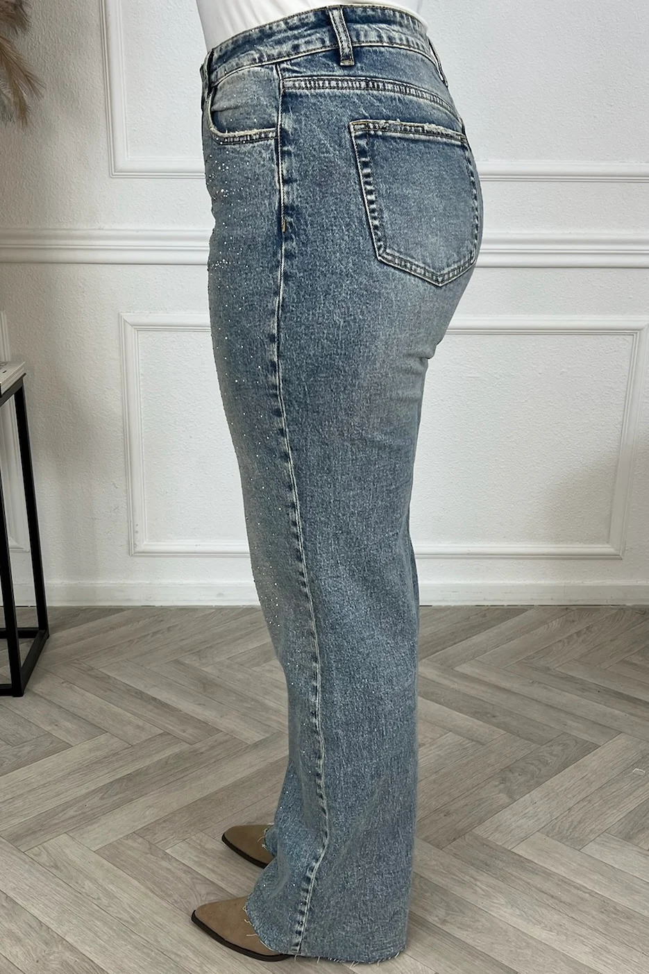 Stretch Glitter Tall Jeans - Denim Blue - Image 5