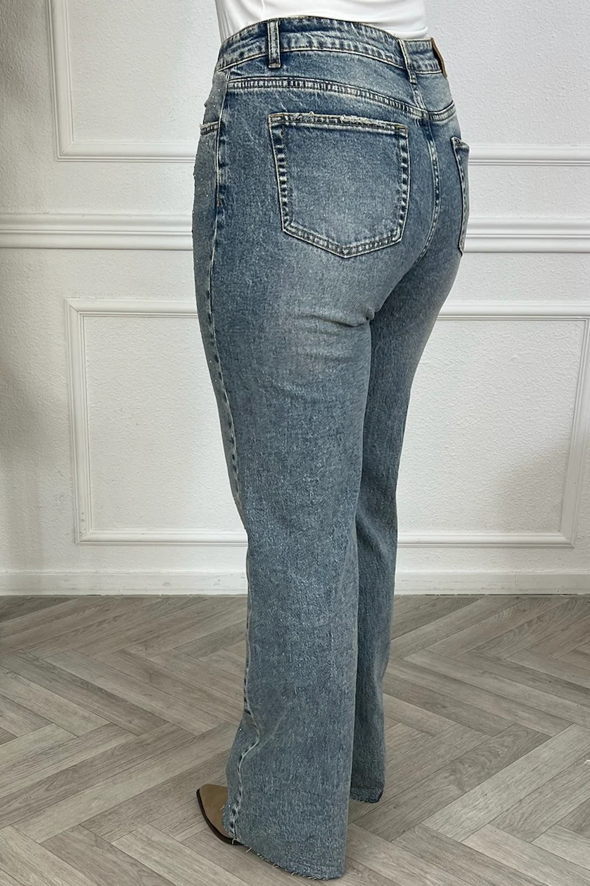 Stretch Glitter Tall Jeans - Denim Blue - Image 6