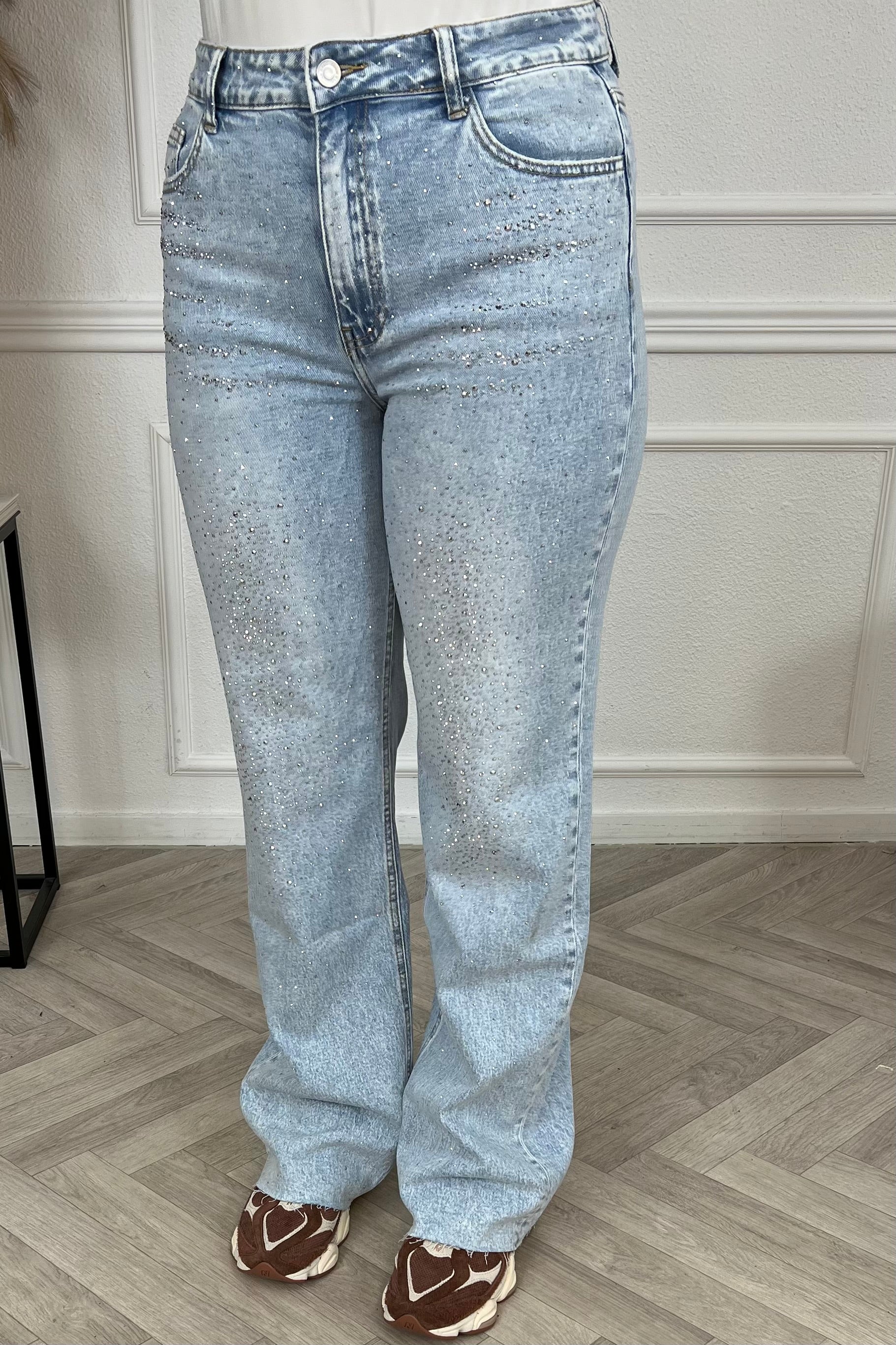 Stretch Glitter Tall Jeans - Light Blue - Image 10