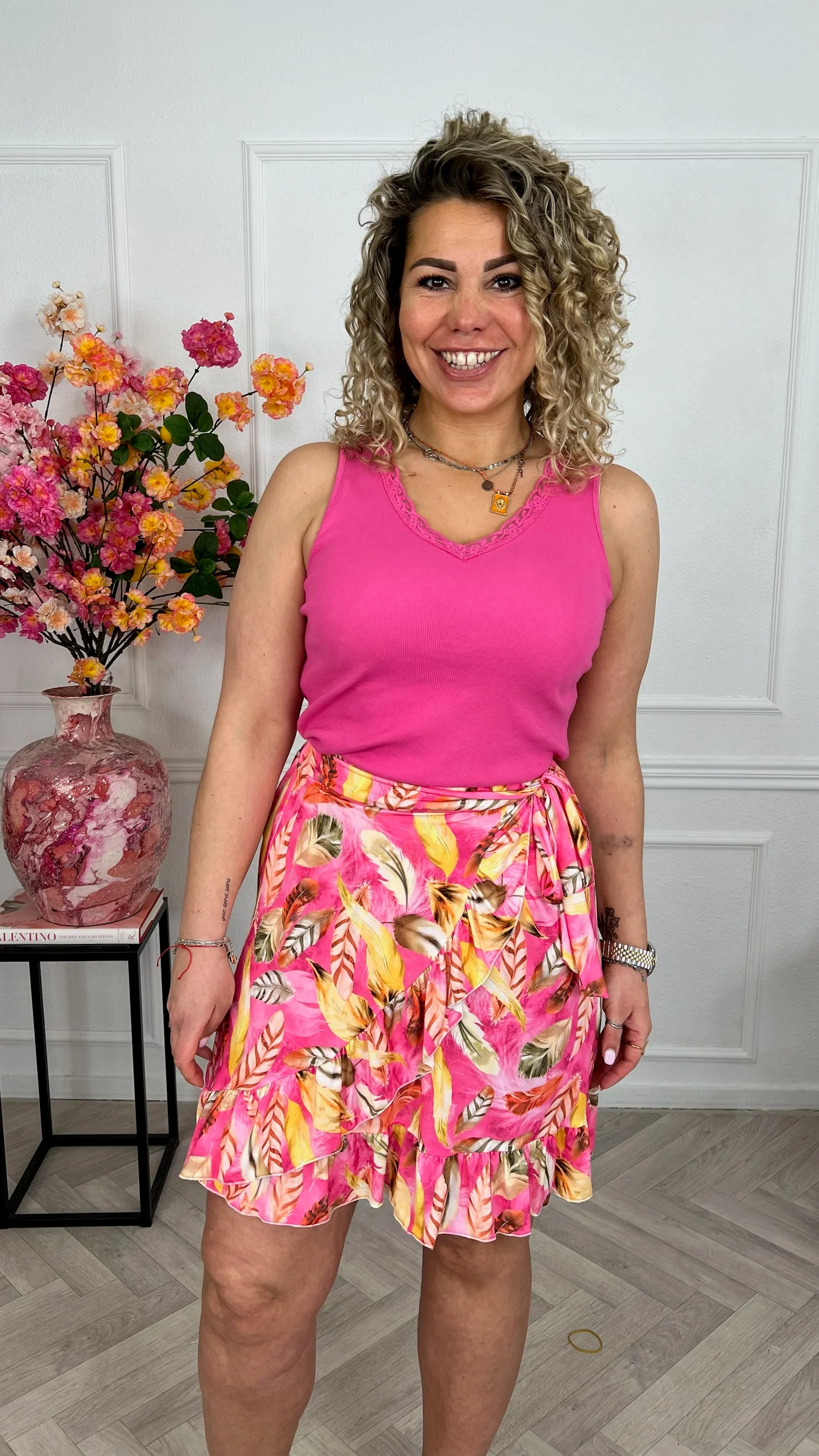 Summer Spanish Skirt - Feather Pink