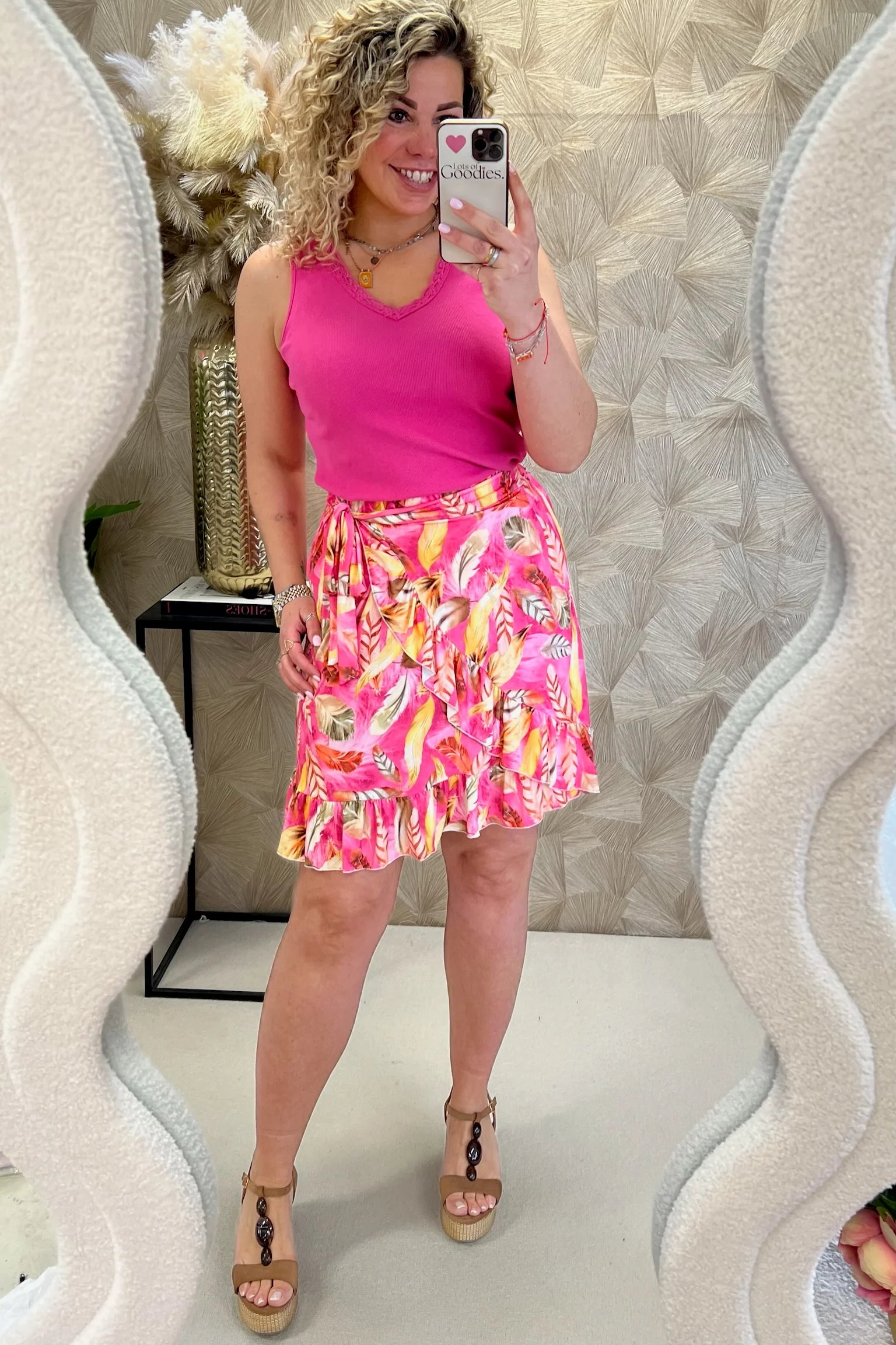 Summer Spanish Skirt - Feather Pink - Image 2