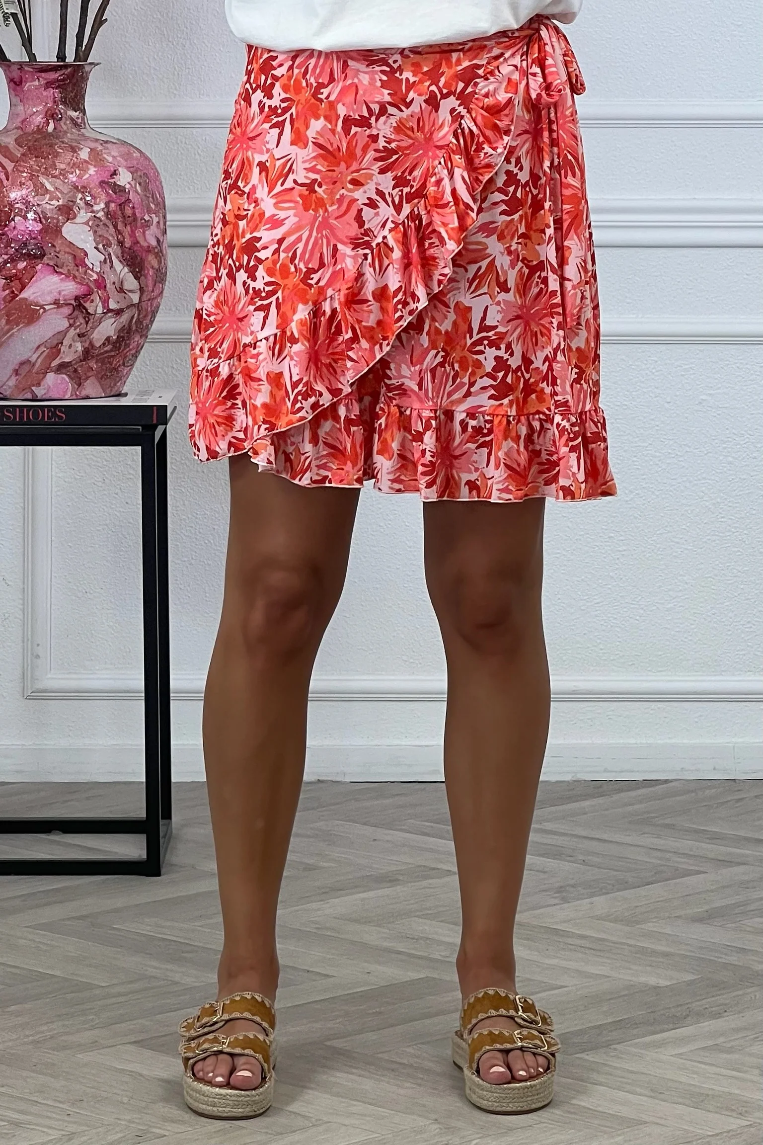 Summer Spanish Skirt - Flower Orange - Image 6